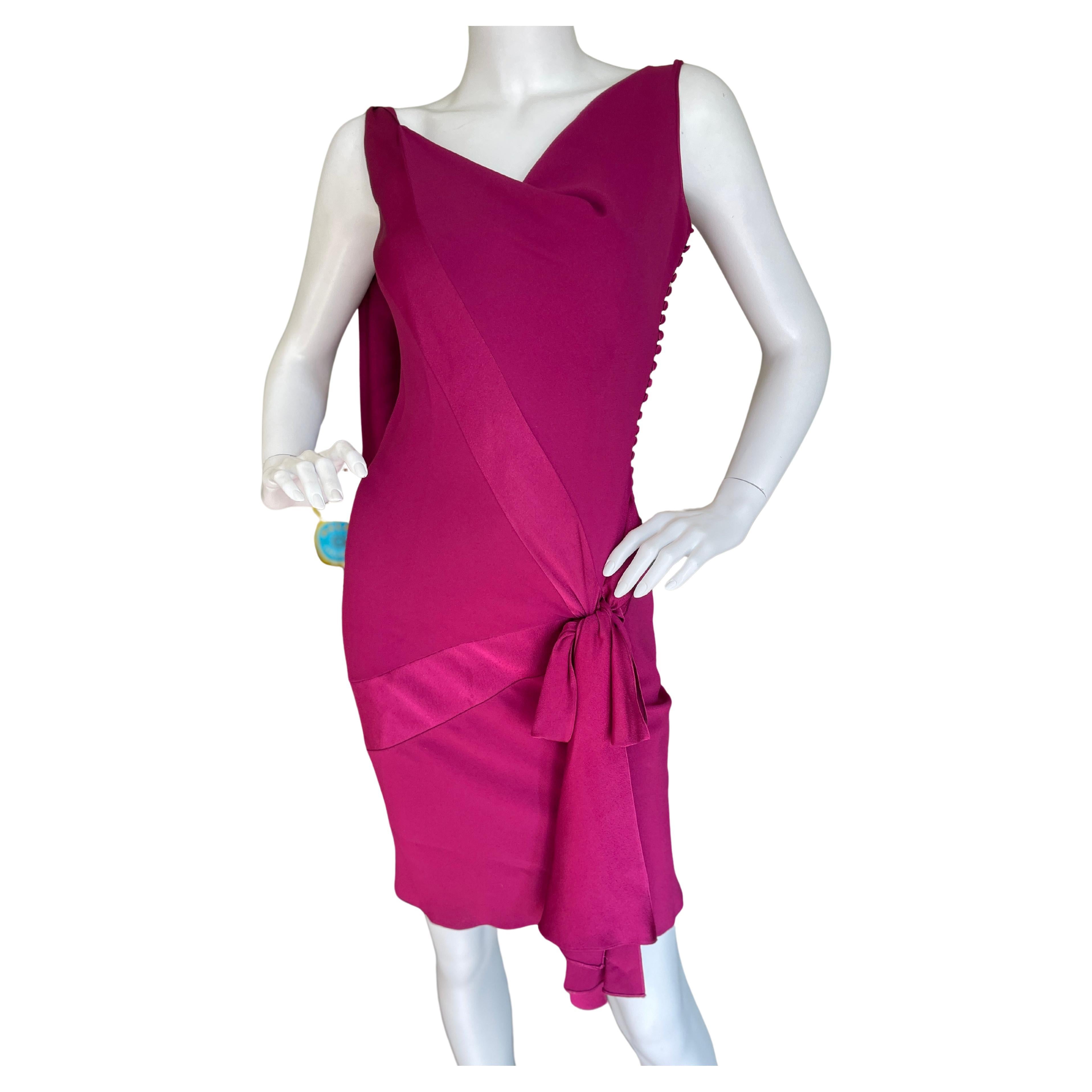  John Galliano Elegant Vintage 2004 Bias Cut Pink Evening Dress  For Sale