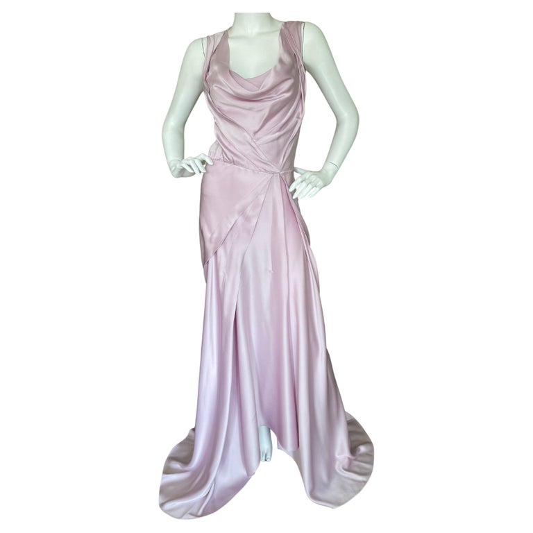 John Galliano Elegant Vintage Bias Cut Pink Evening Dress For Sale at  1stDibs