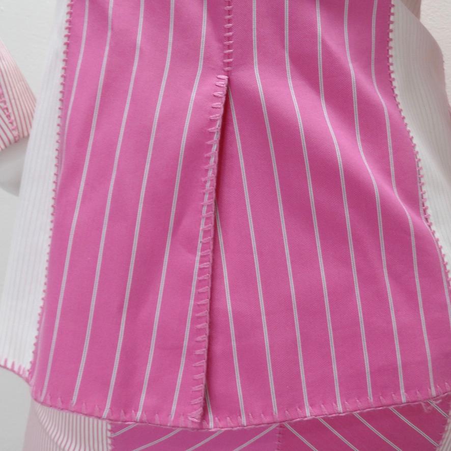 John Galliano era Christian Dior Pink Pinstripe Blazer For Sale 6