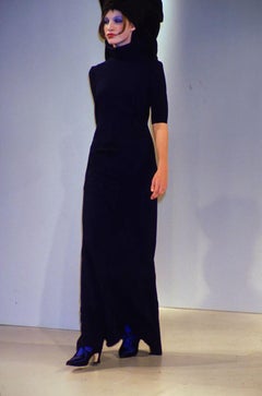 John Galliano F/W 1989 "Nancy Cunard" Documented High Neck Bias-Cut Evening Gown
