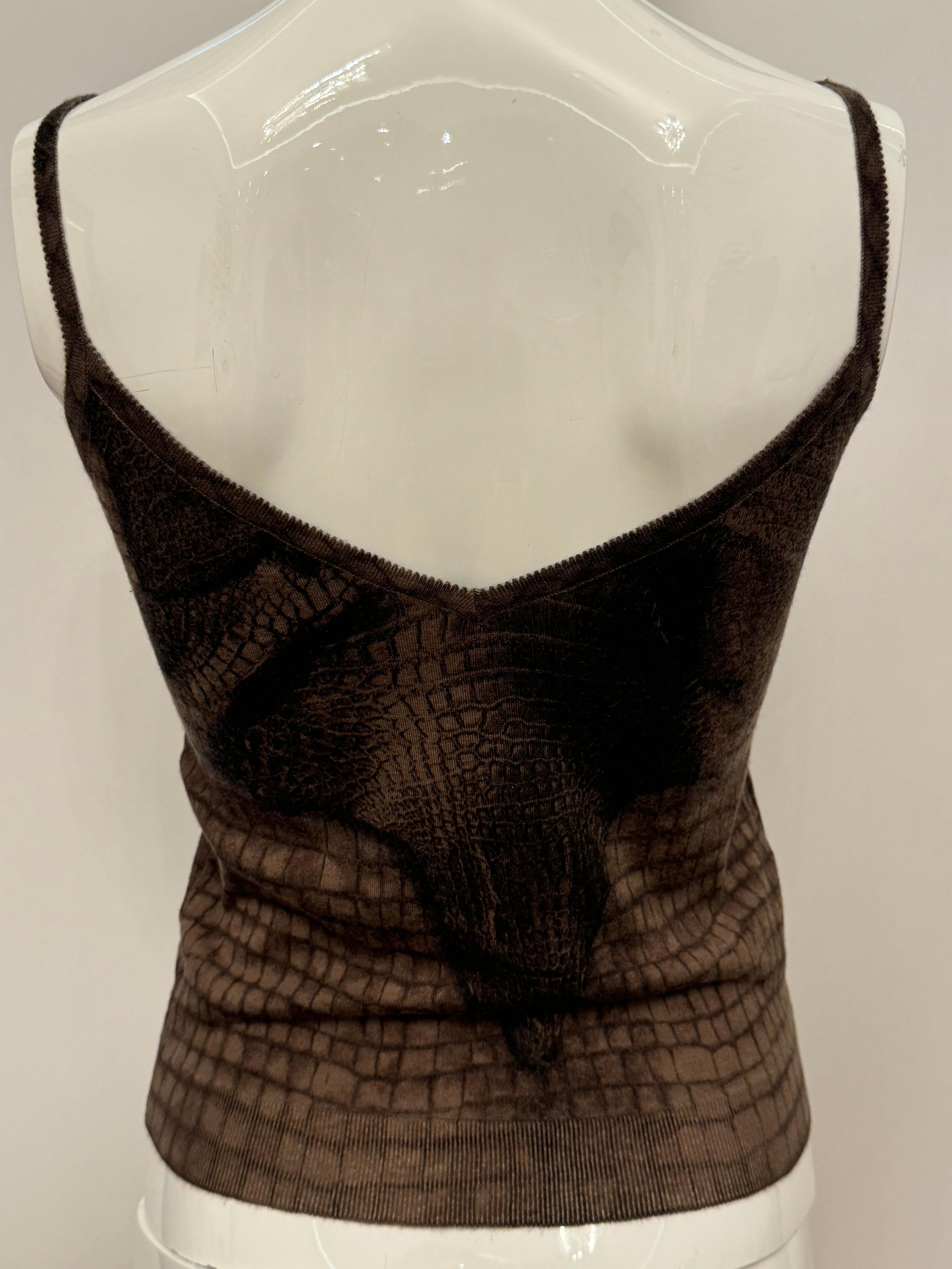 Conjunto de gemelos de cachemira con estampado de cocodrilo John Galliano F/W 2000 en venta 4