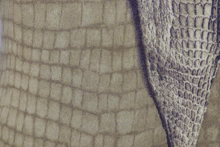 John Galliano F/W 2000 crocodile print cardigan For Sale at 1stDibs