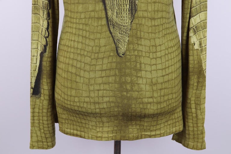 John Galliano F/W 2000 crocodile print cardigan For Sale at 1stDibs
