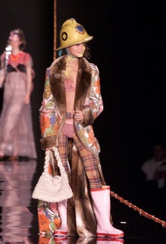 John Galliano F/W 2000 Lurex Floral Top Sz IT40