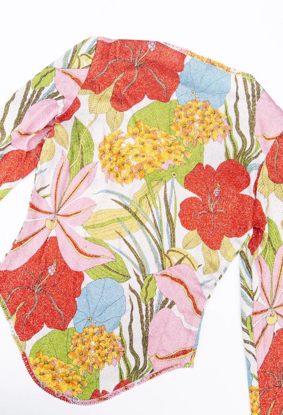 John Galliano F/W 2000 Lurex Floral Top Sz IT40 im Zustand „Gut“ im Angebot in Melbourne, VIC