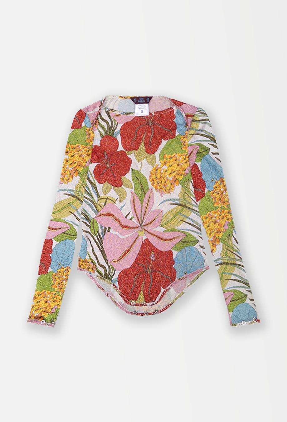 John Galliano F/W 2000 Lurex Floral Top Sz IT40 im Angebot 2