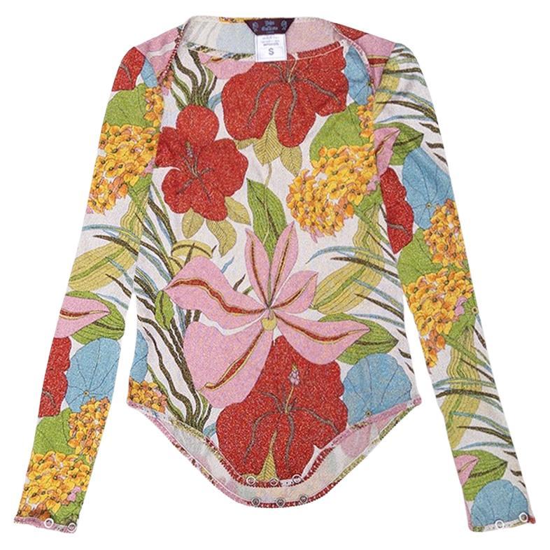 John Galliano F/W 2000 Lurex Floral Top Sz IT40