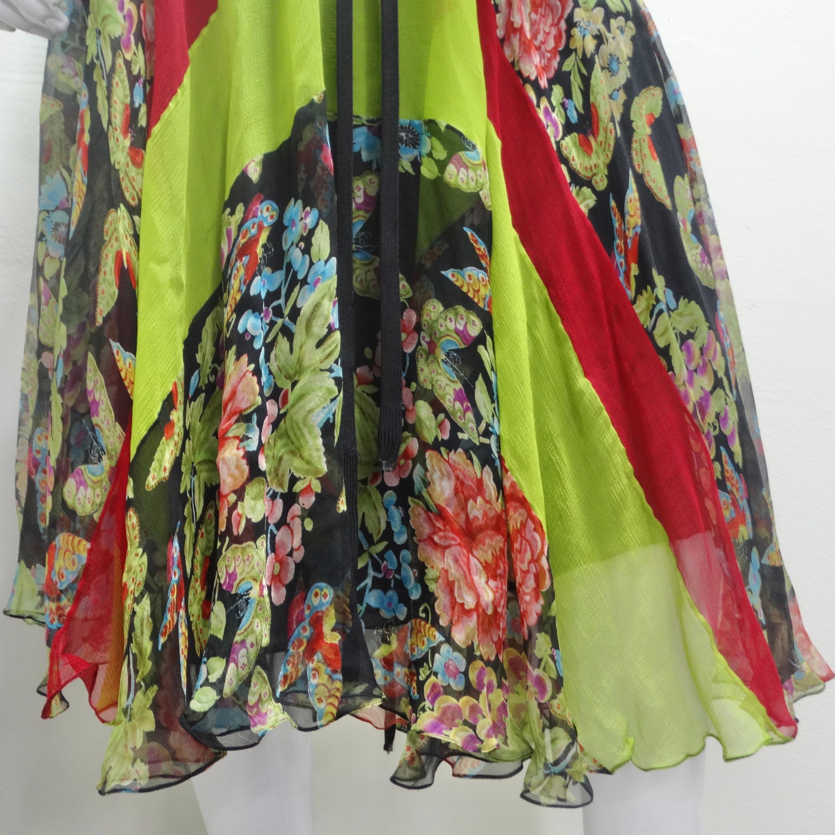 John Galliano F/W 2002 Esquimeau Printed Silk Bias Cut Dress For Sale 1