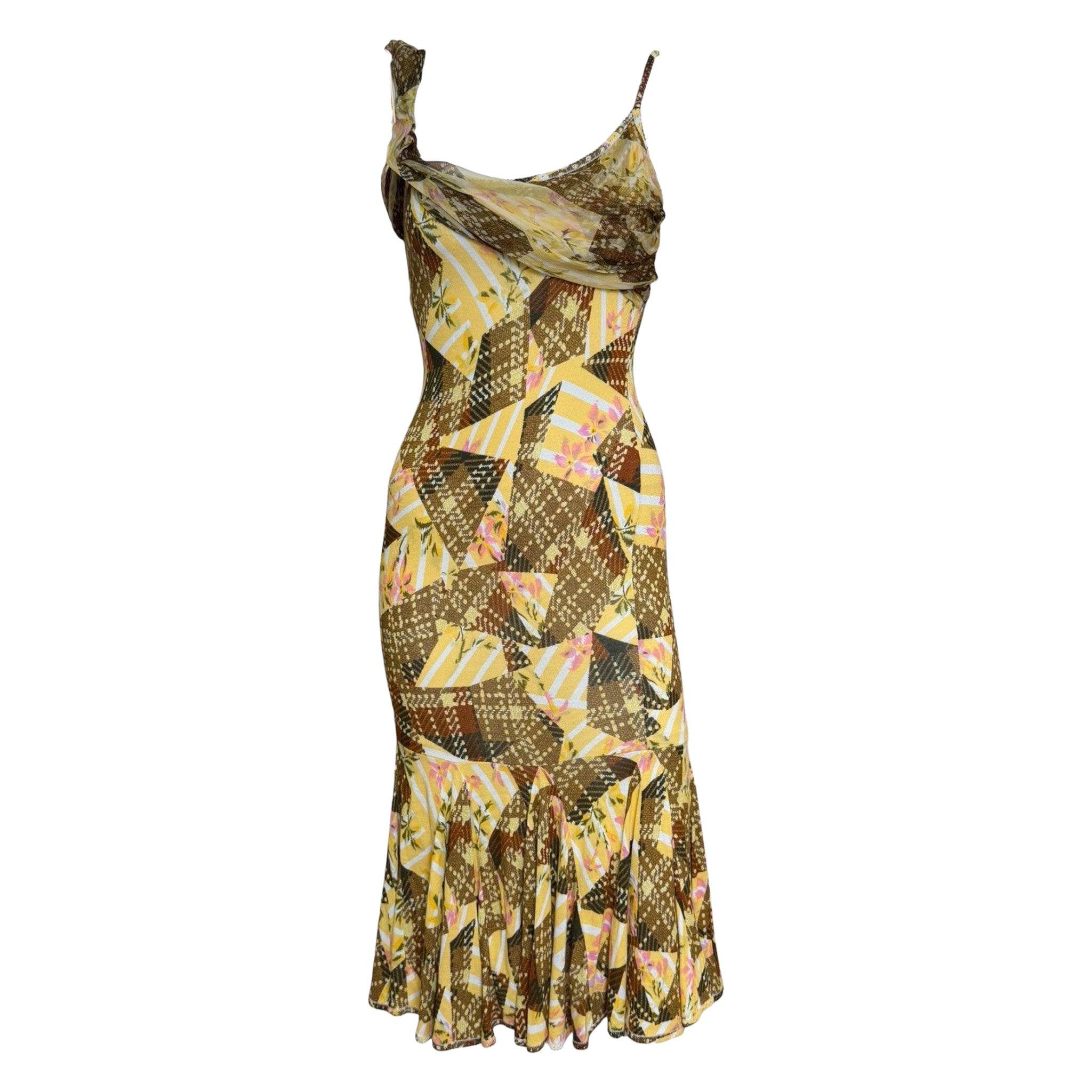 John Galliano F/W 2004 Printed Silk Jersey Dress