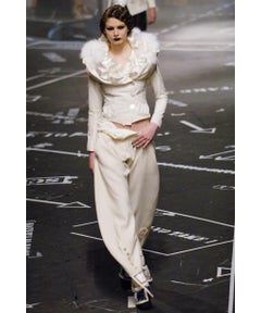 John Galliano F/W 2005 Brown Lambskin Ruched Wide-Collar Cropped Jacket