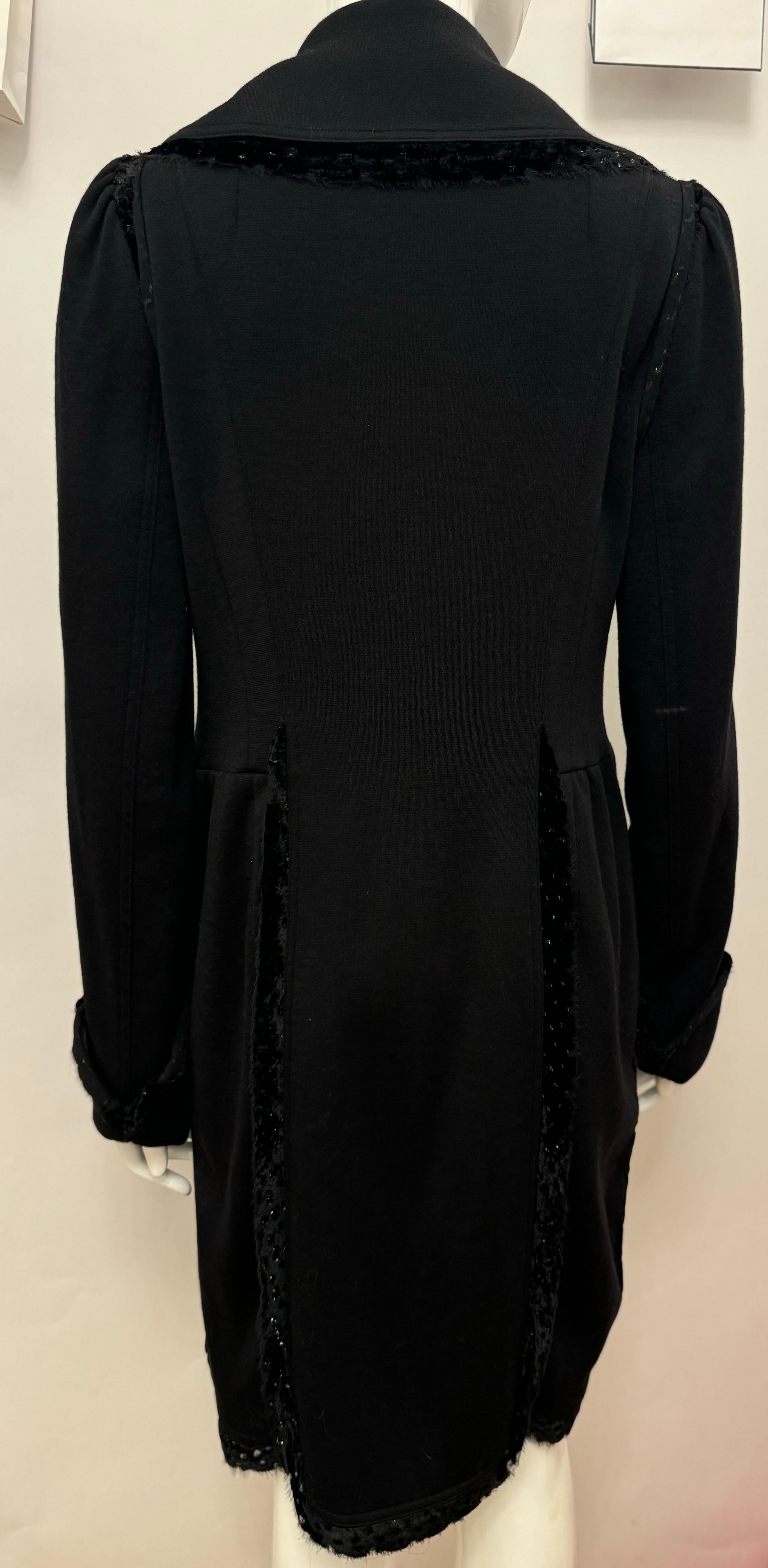 John Galliano F/W 2006 archival amazing black long jacket (veste longue noire) en vente 2