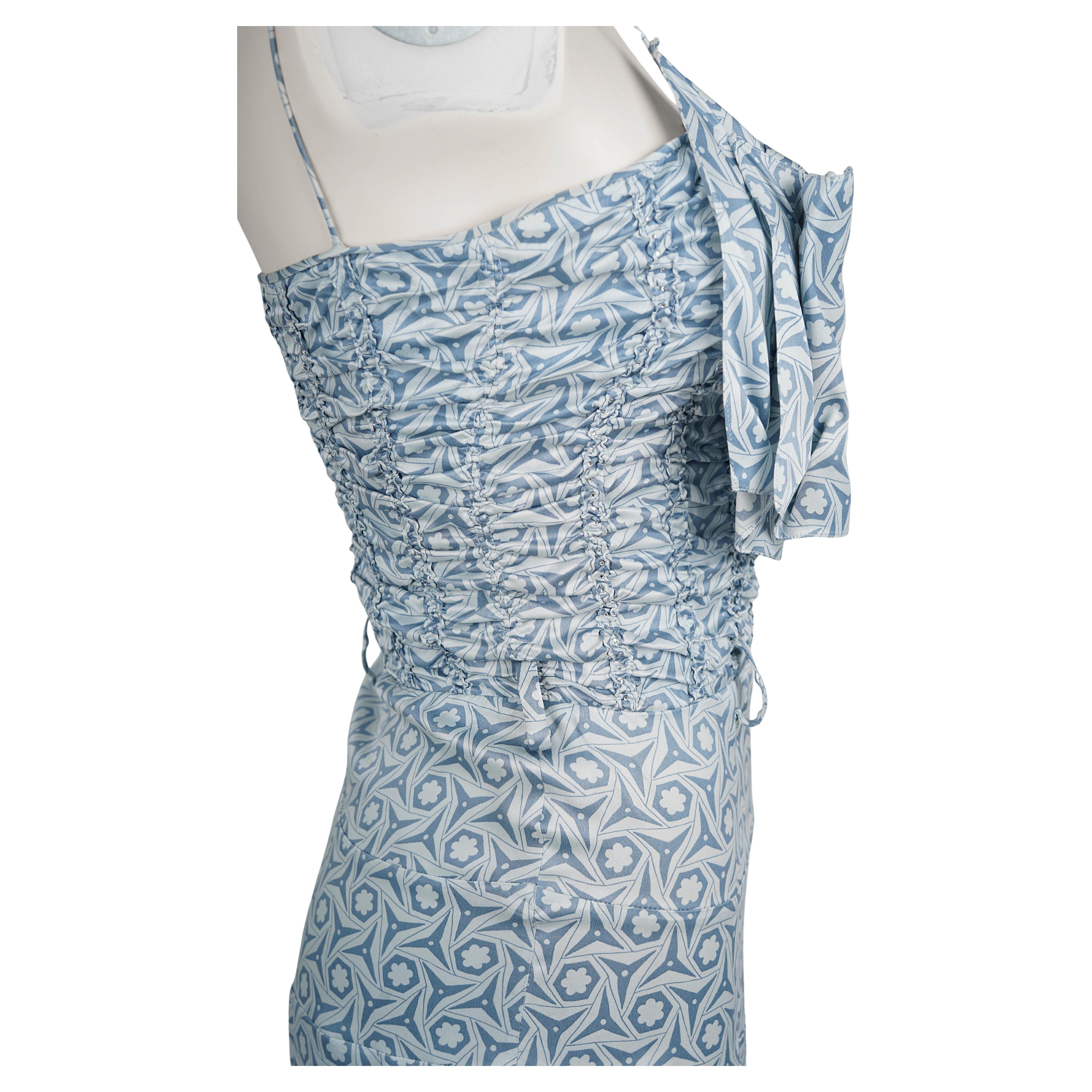 John Galliano F/W 2010 Laufsteg Seidenkleid mit Swarovski-Kristallverzierung im Angebot 1