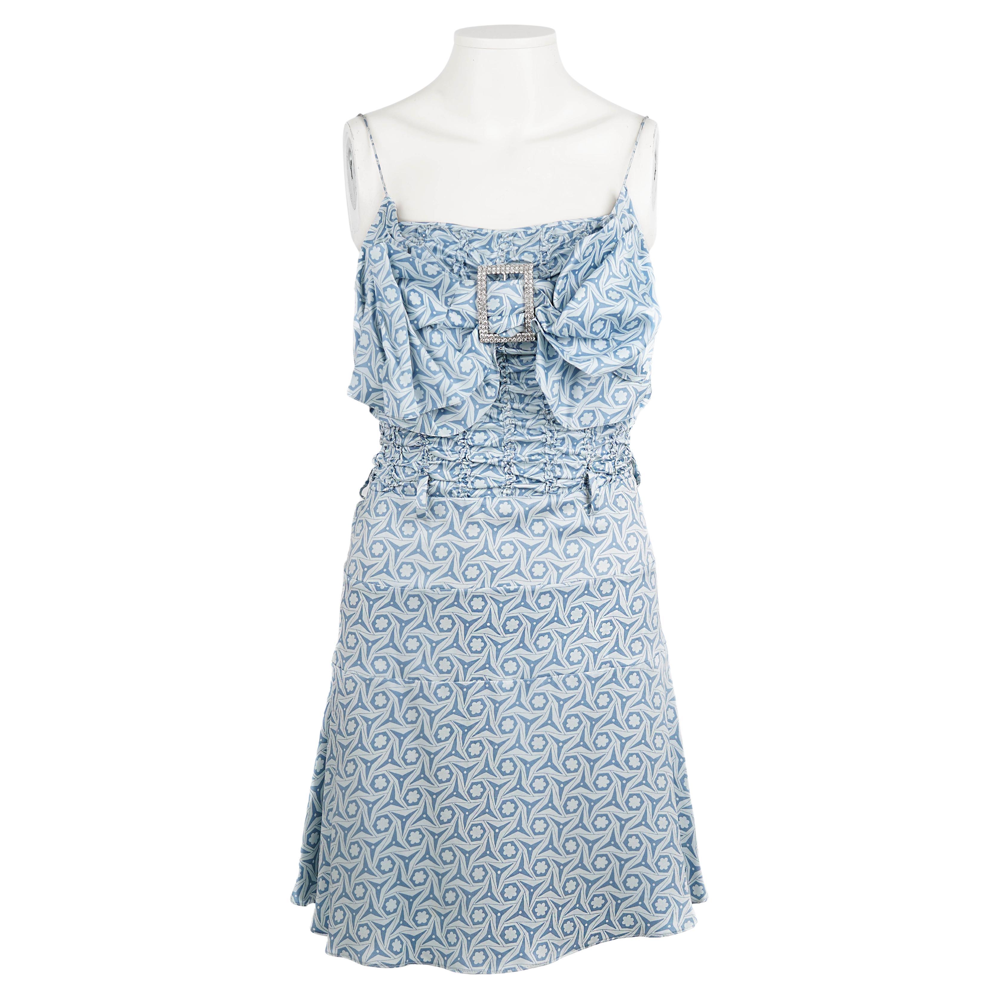 John Galliano F/W 2010 Laufsteg Seidenkleid mit Swarovski-Kristallverzierung im Angebot