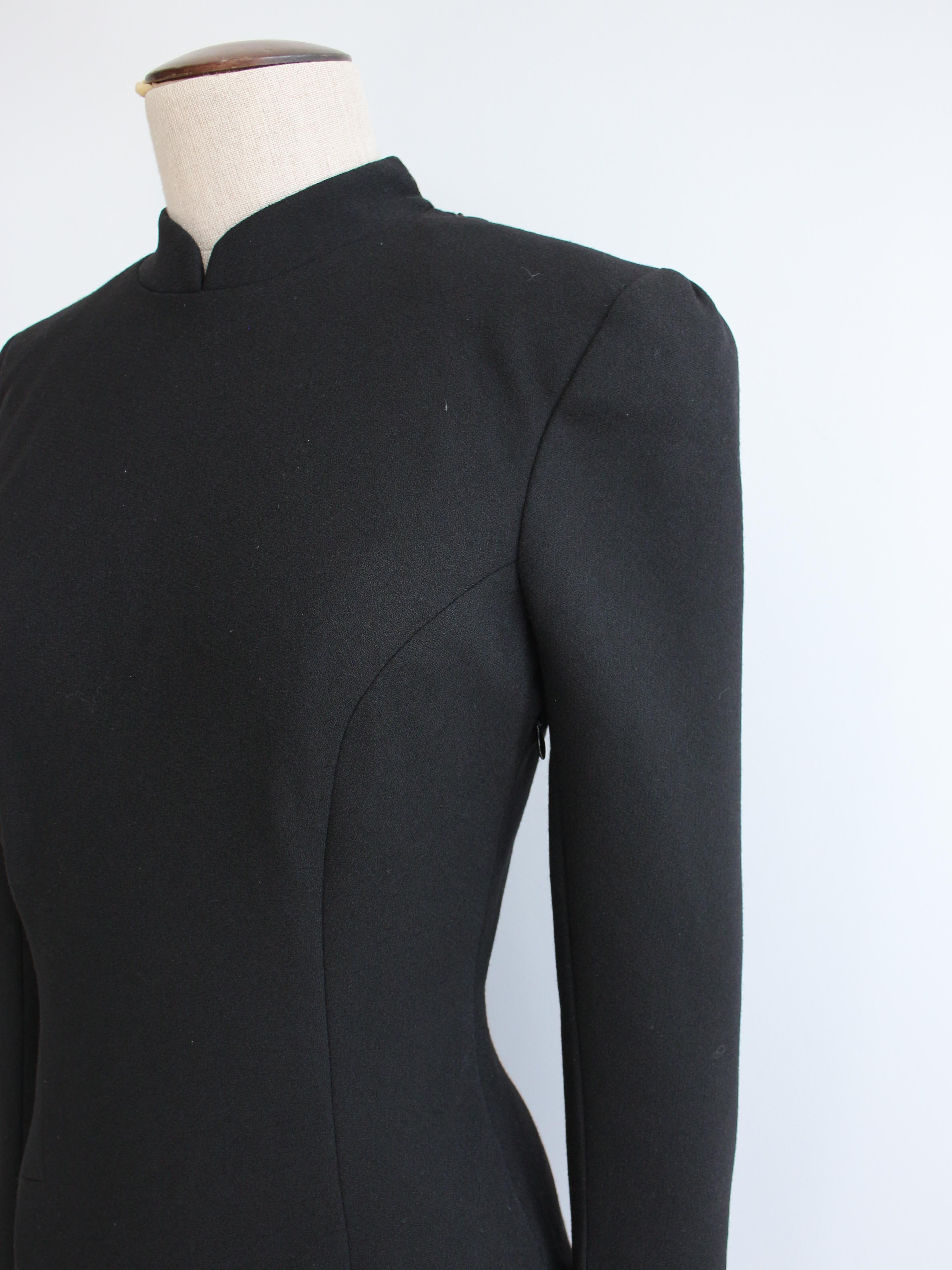 John Galliano F/W96 'Baby Maker' Schwarzes Kleid aus Krepp im Angebot 8