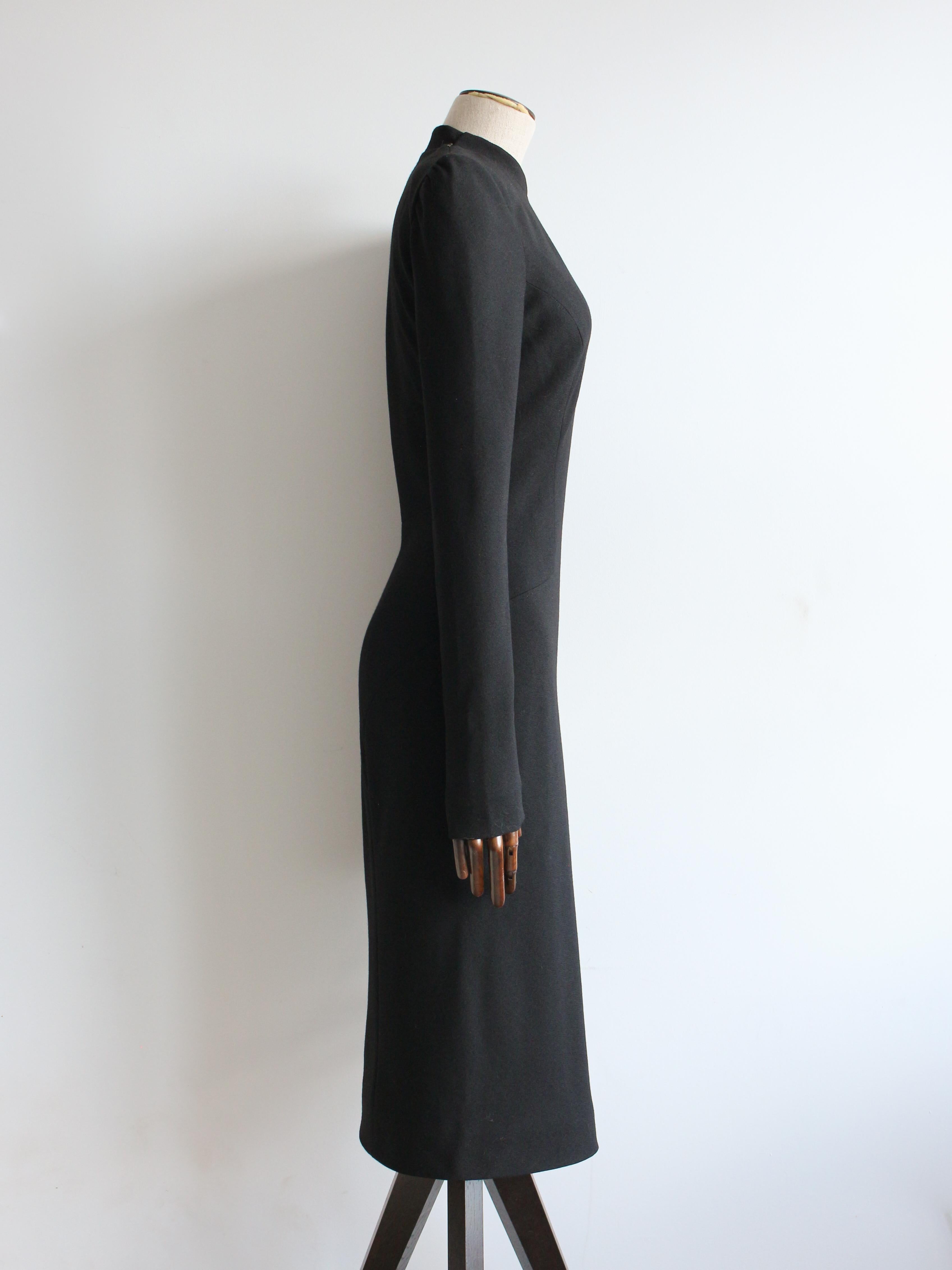 John Galliano F/W96 'Baby Maker' Schwarzes Kleid aus Krepp im Angebot 1