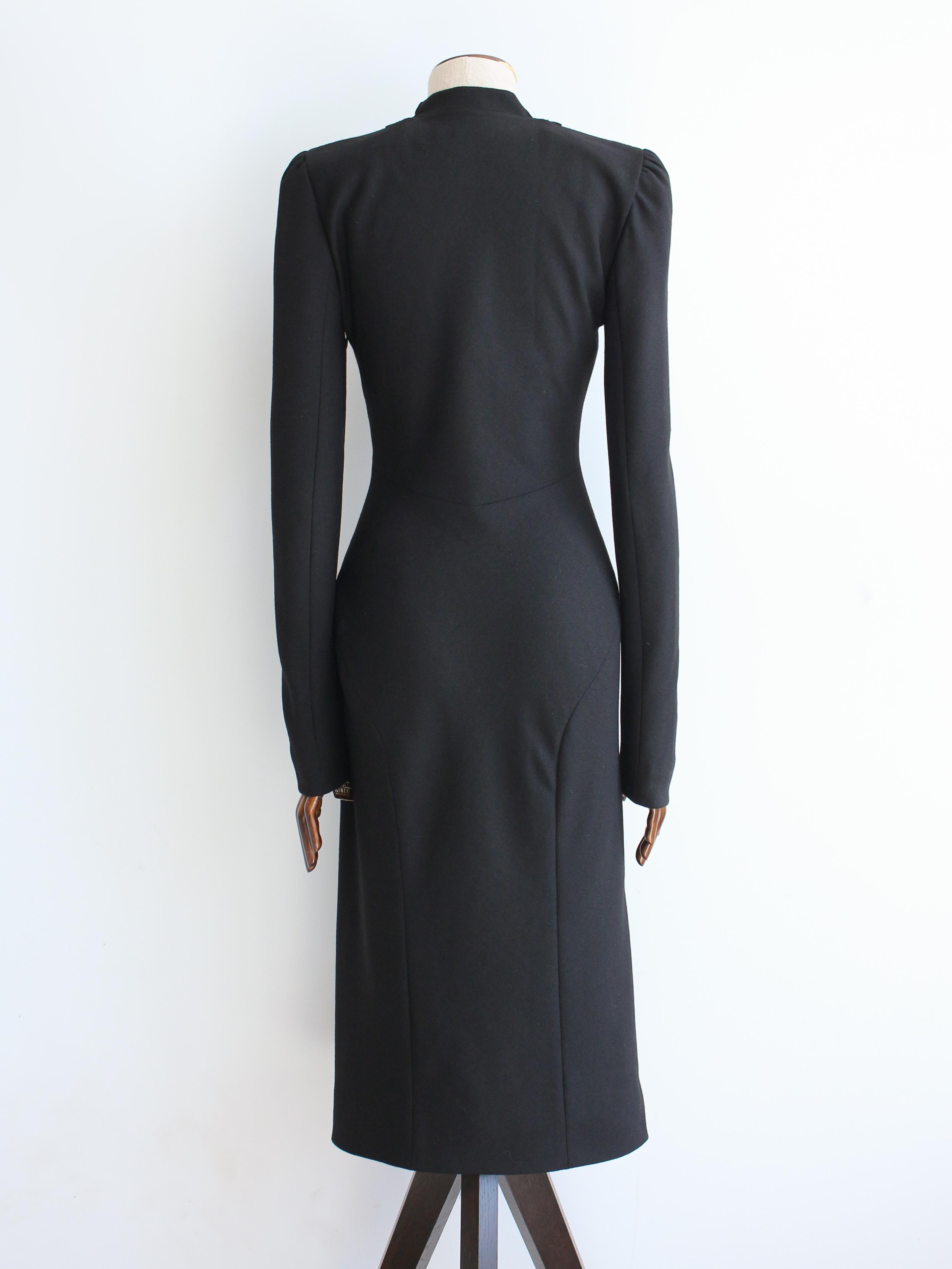 John Galliano F/W96 'Baby Maker' Schwarzes Kleid aus Krepp im Angebot 2