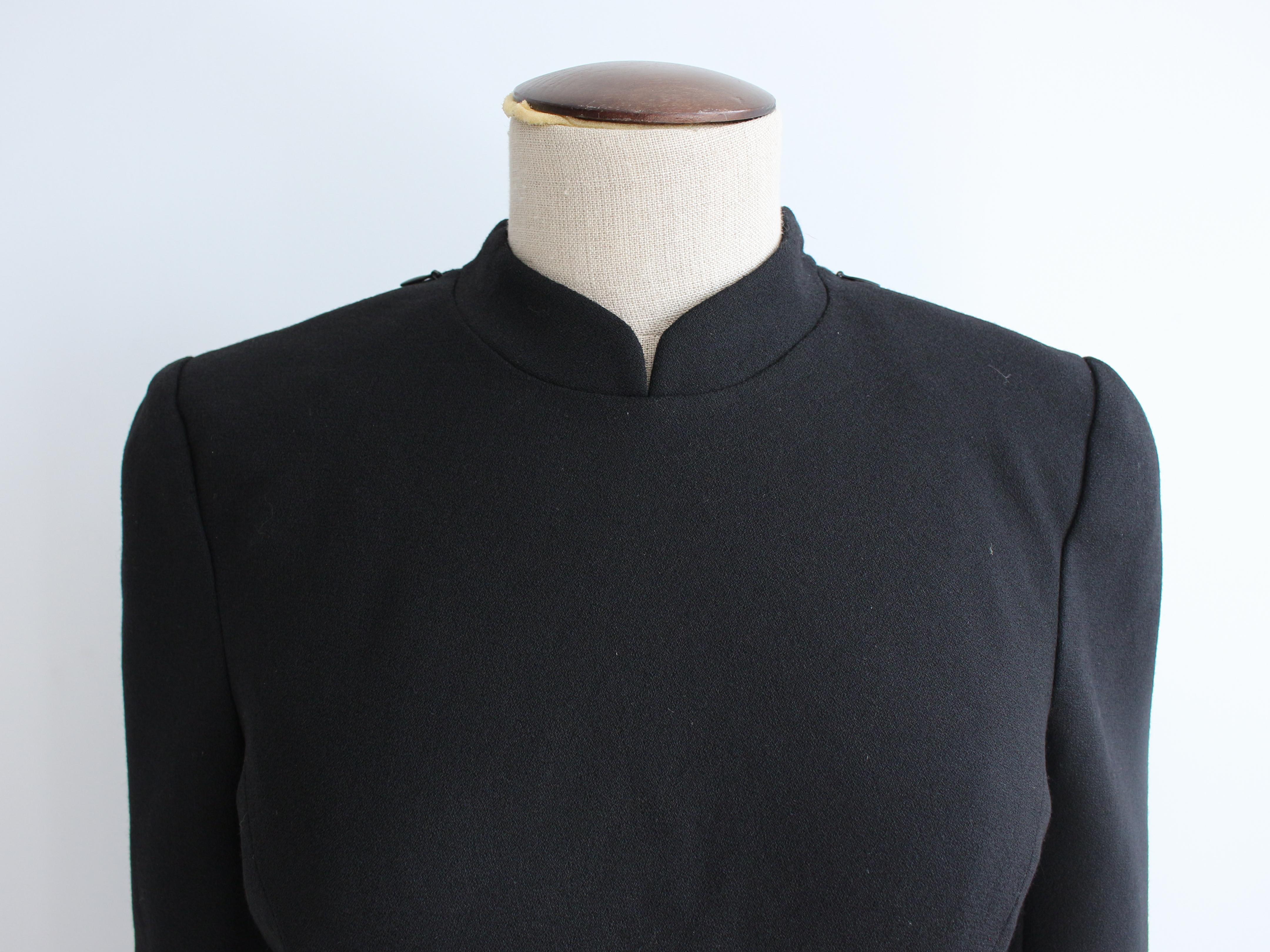 John Galliano F/W96 'Baby Maker' Schwarzes Kleid aus Krepp im Angebot 3