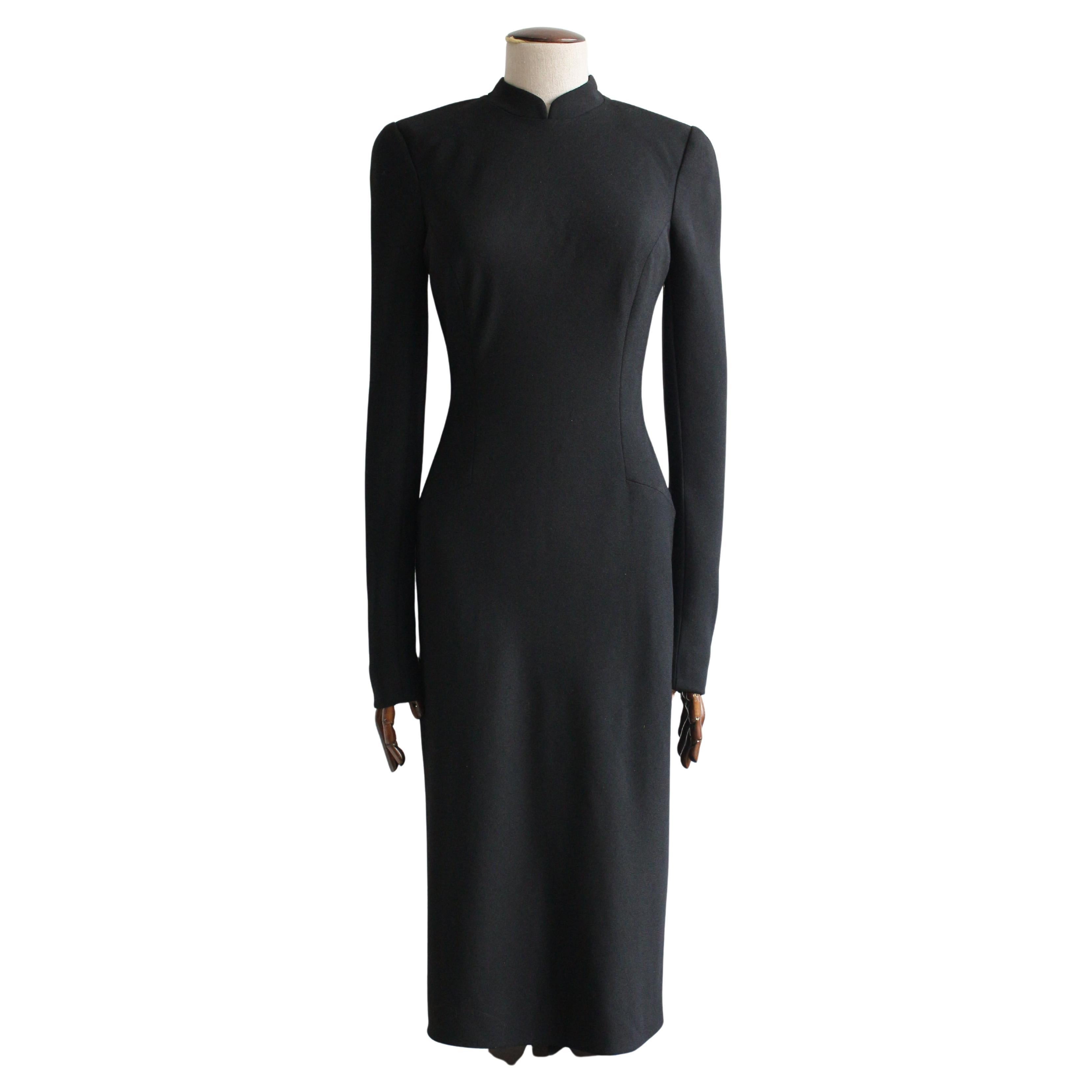 John Galliano F/W96 'Baby Maker' Schwarzes Kleid aus Krepp