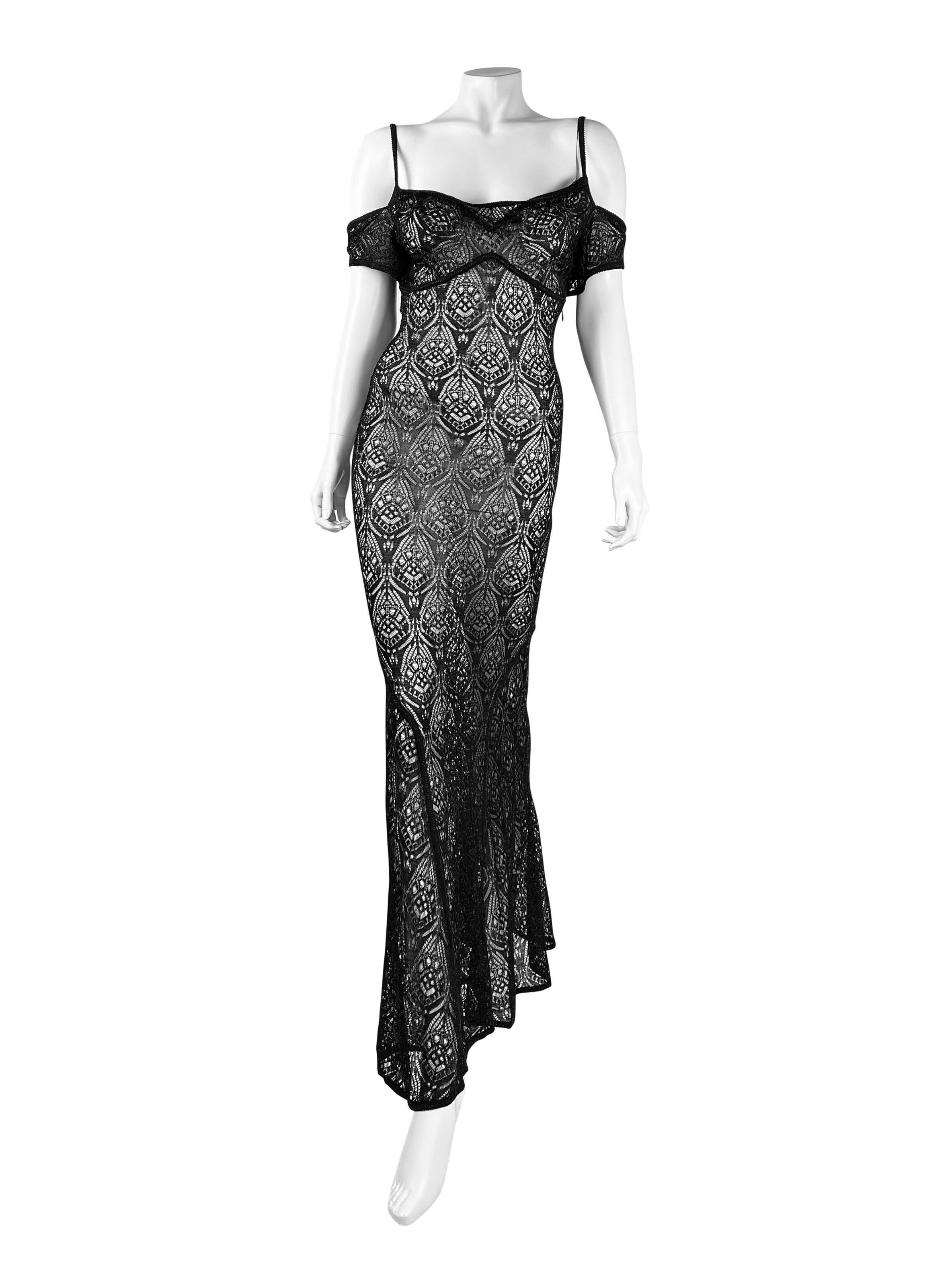 A stunning crocheted gown with beautiful silver lurex sparkle and the most flattering detailing.

Two details on the side allo various styling options.

Please be advised that the dress is not lined and is fully transparent.

Size S, with 95%