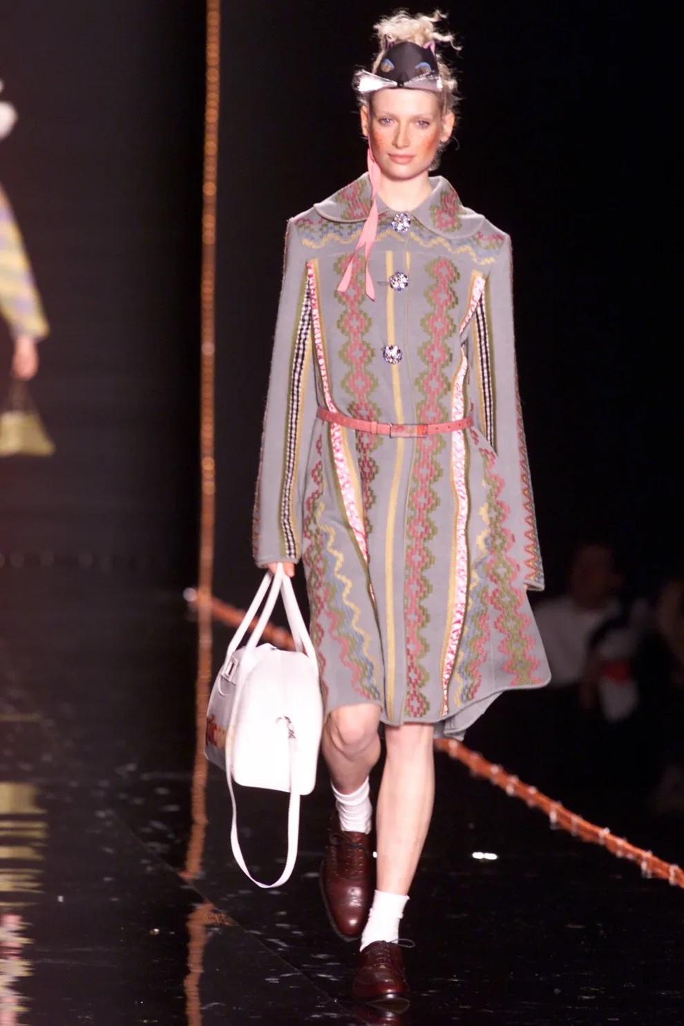 John Galliano Fall 2000 Runway Dress & Coat For Sale 4