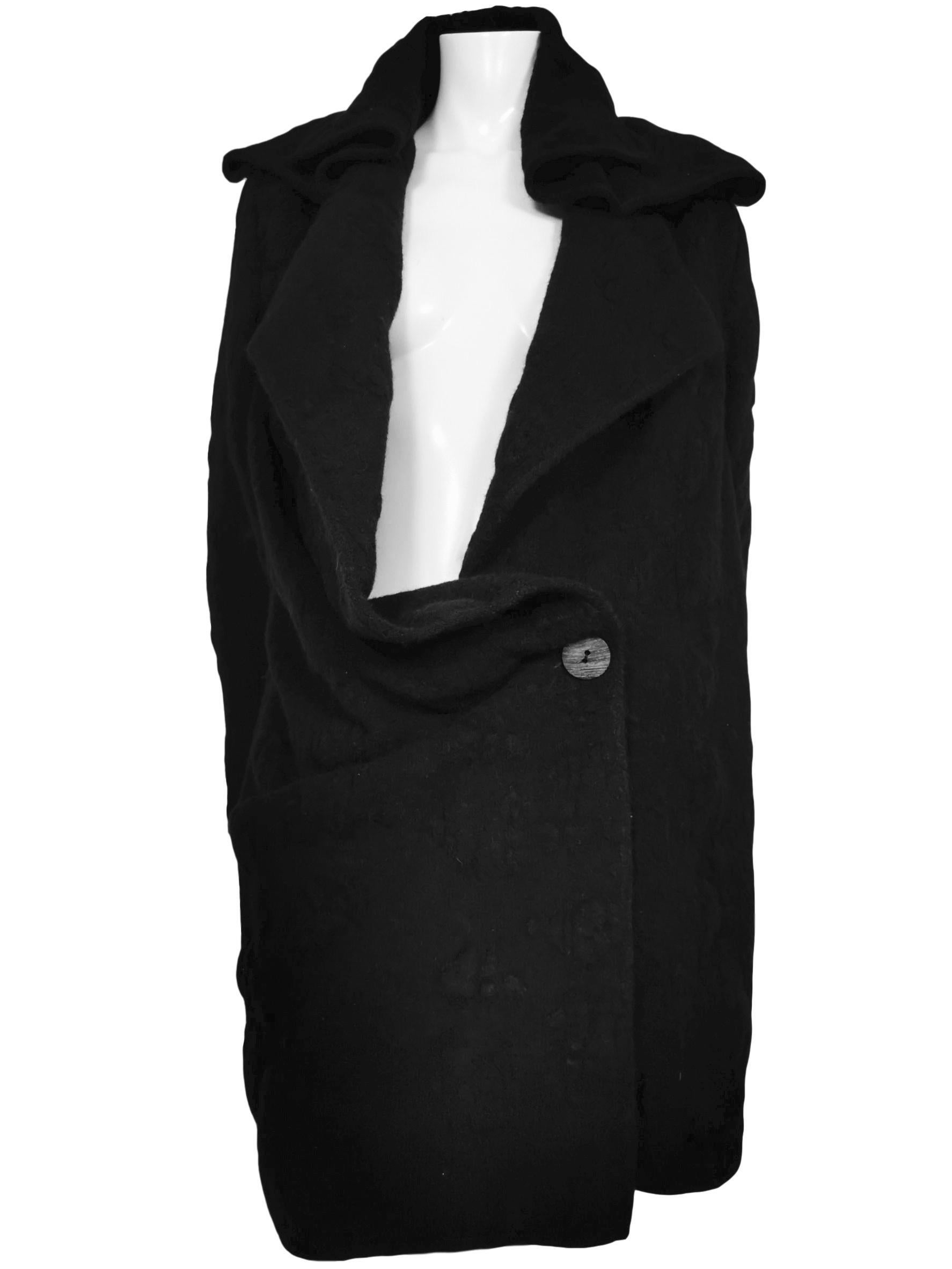 John Galliano Fall/Winter 2000 Oversize Slouchy Textured Wool and Mohair Coat For Sale 1