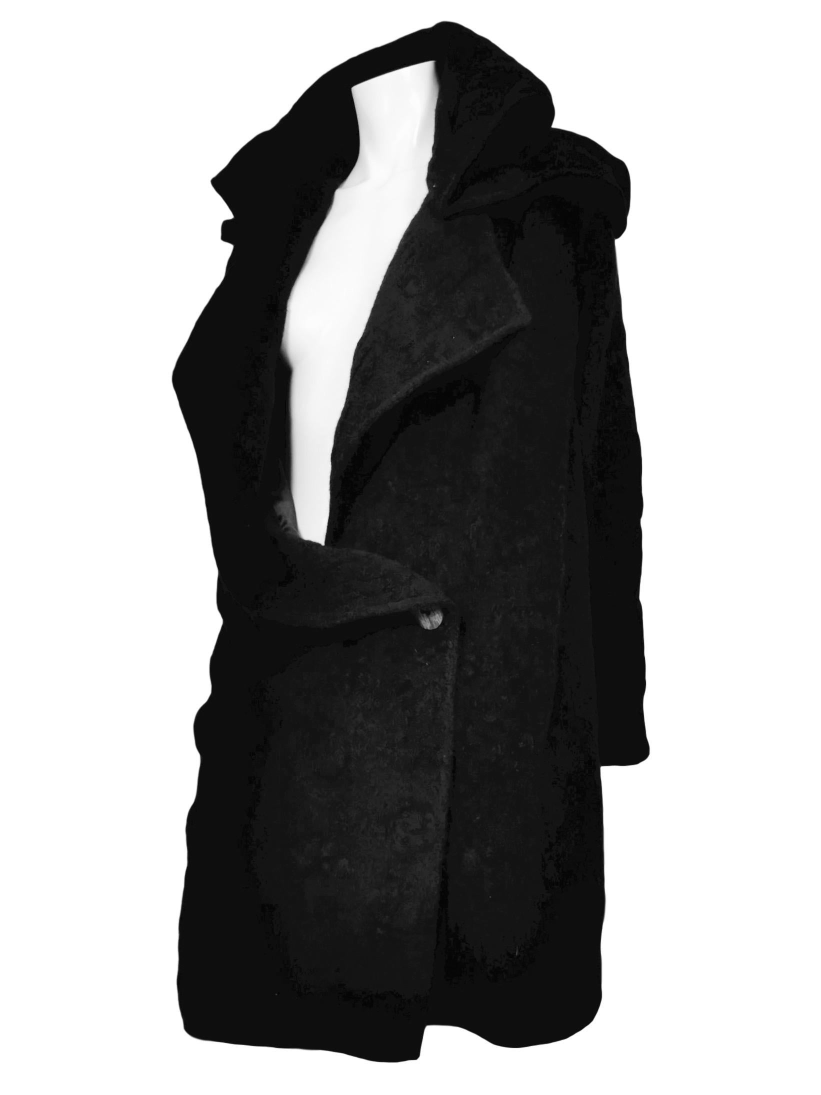 John Galliano Fall/Winter 2000 Oversize Slouchy Textured Wool and Mohair Coat For Sale 3