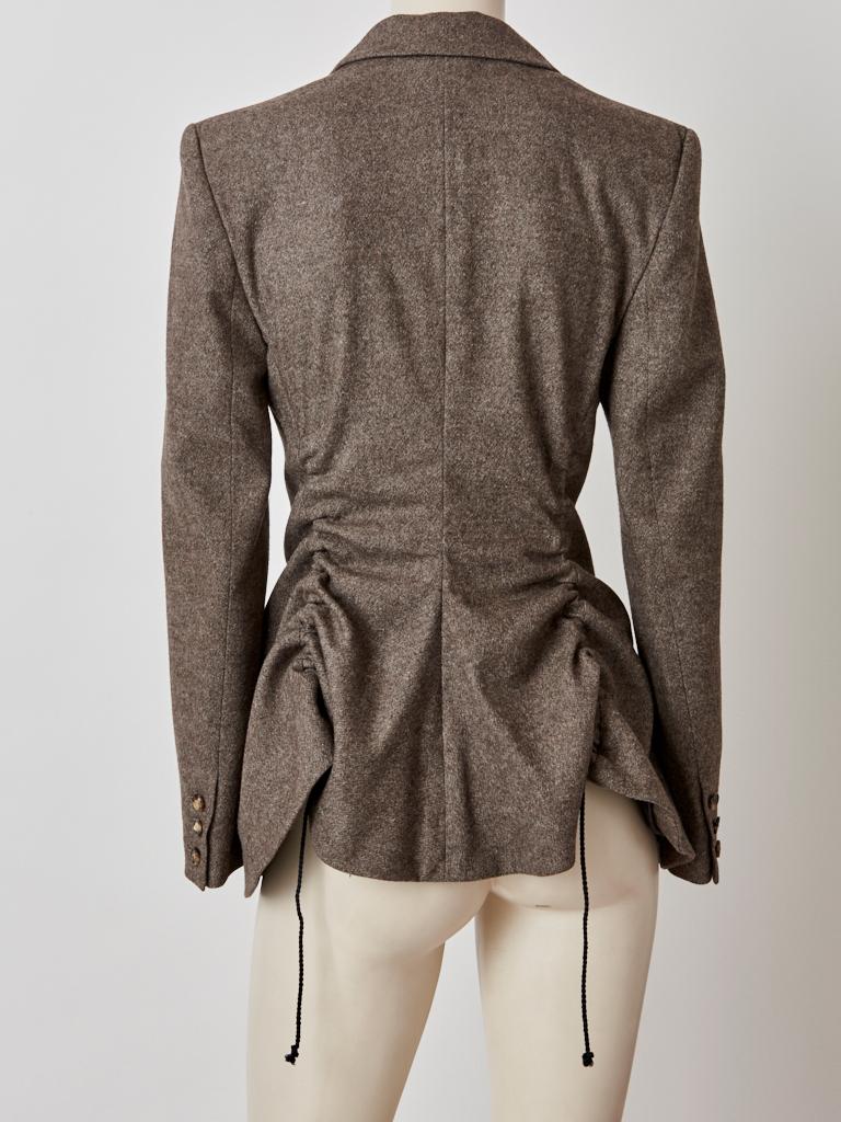 John Galliano Fitted Blazer with Back Bustle Detail In Good Condition In New York, NY