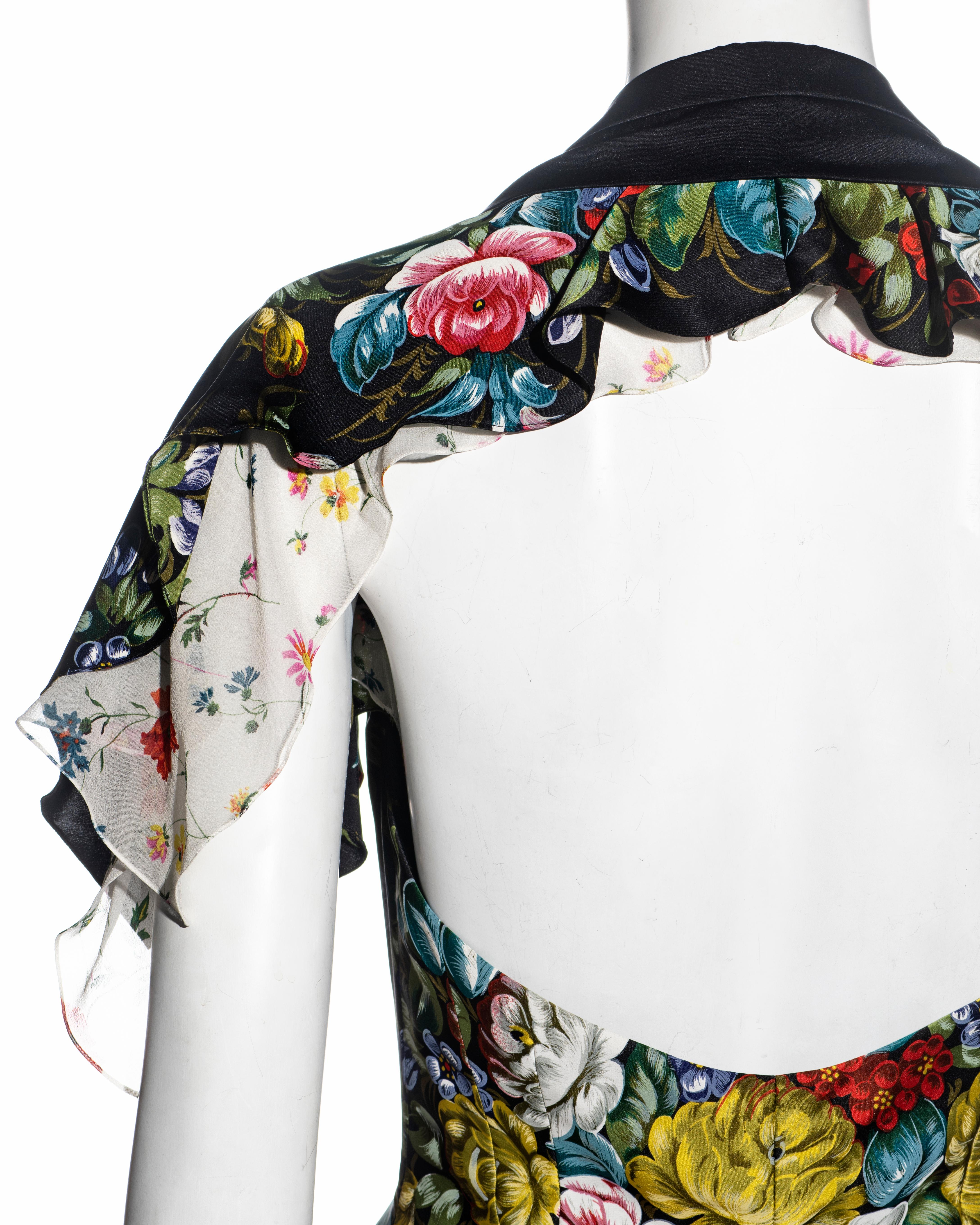 John Galliano floral silk halterneck sleeveless jacket, ss 1997 6