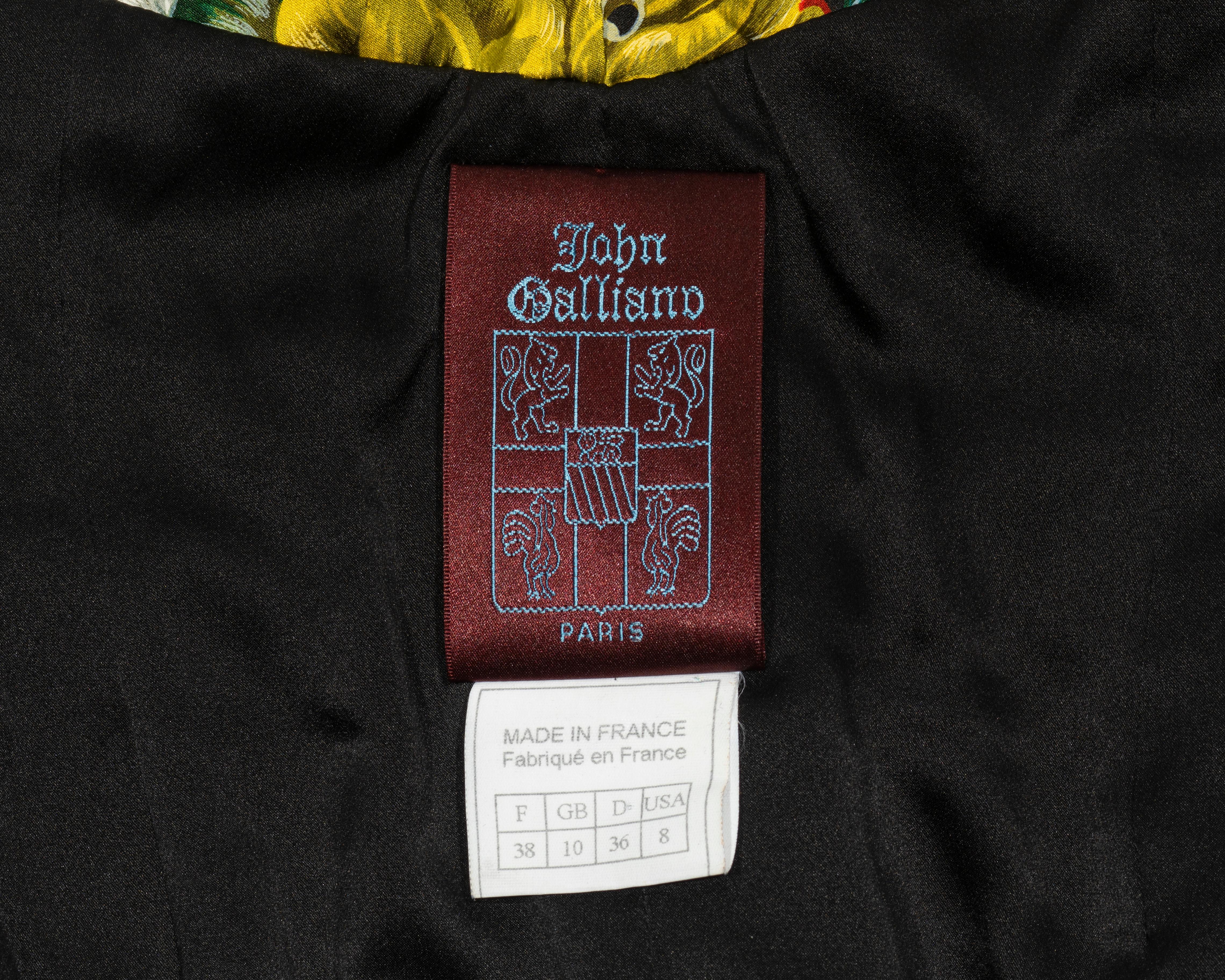 John Galliano floral silk halterneck sleeveless jacket, ss 1997 8
