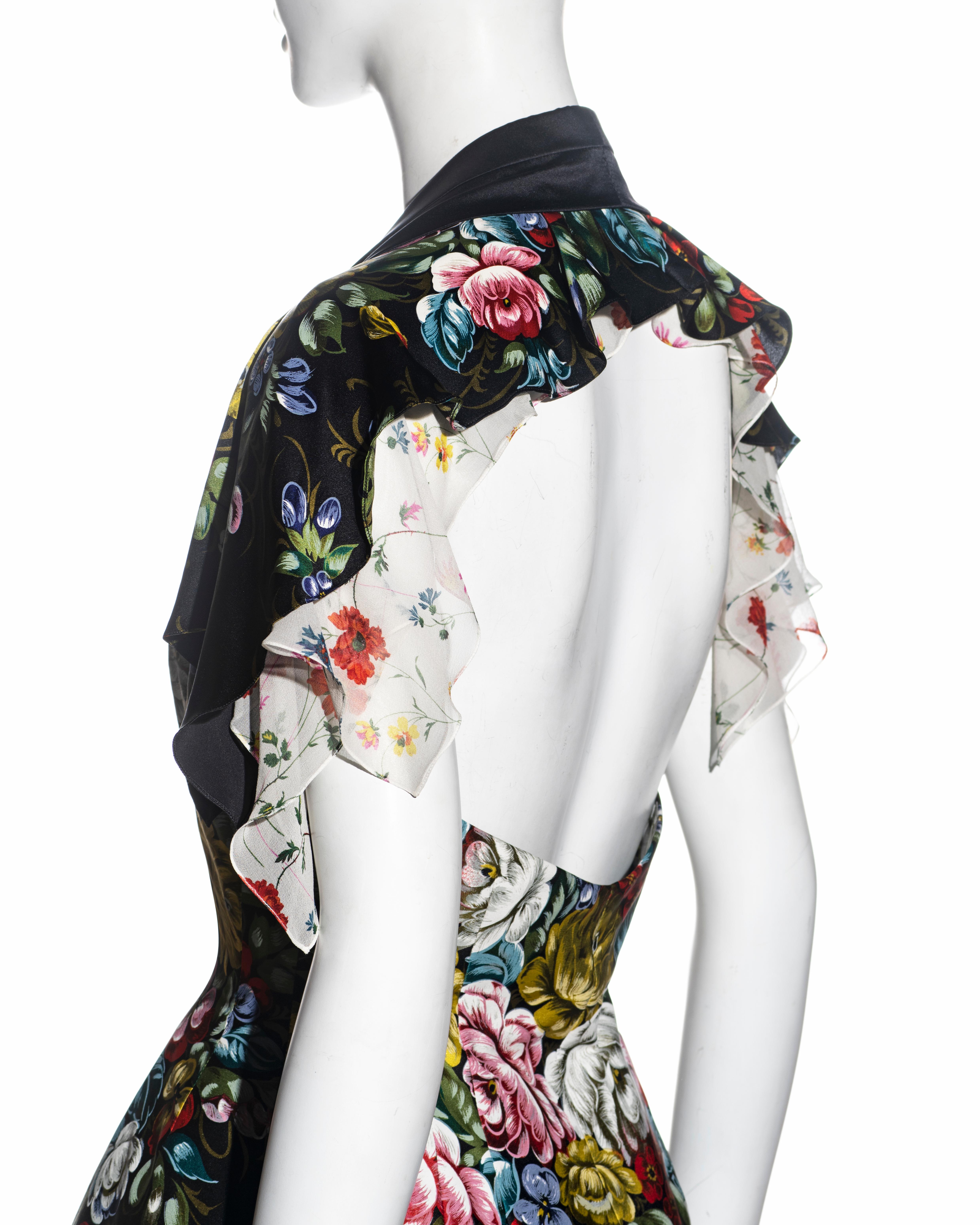 John Galliano floral silk halterneck sleeveless jacket, ss 1997 4