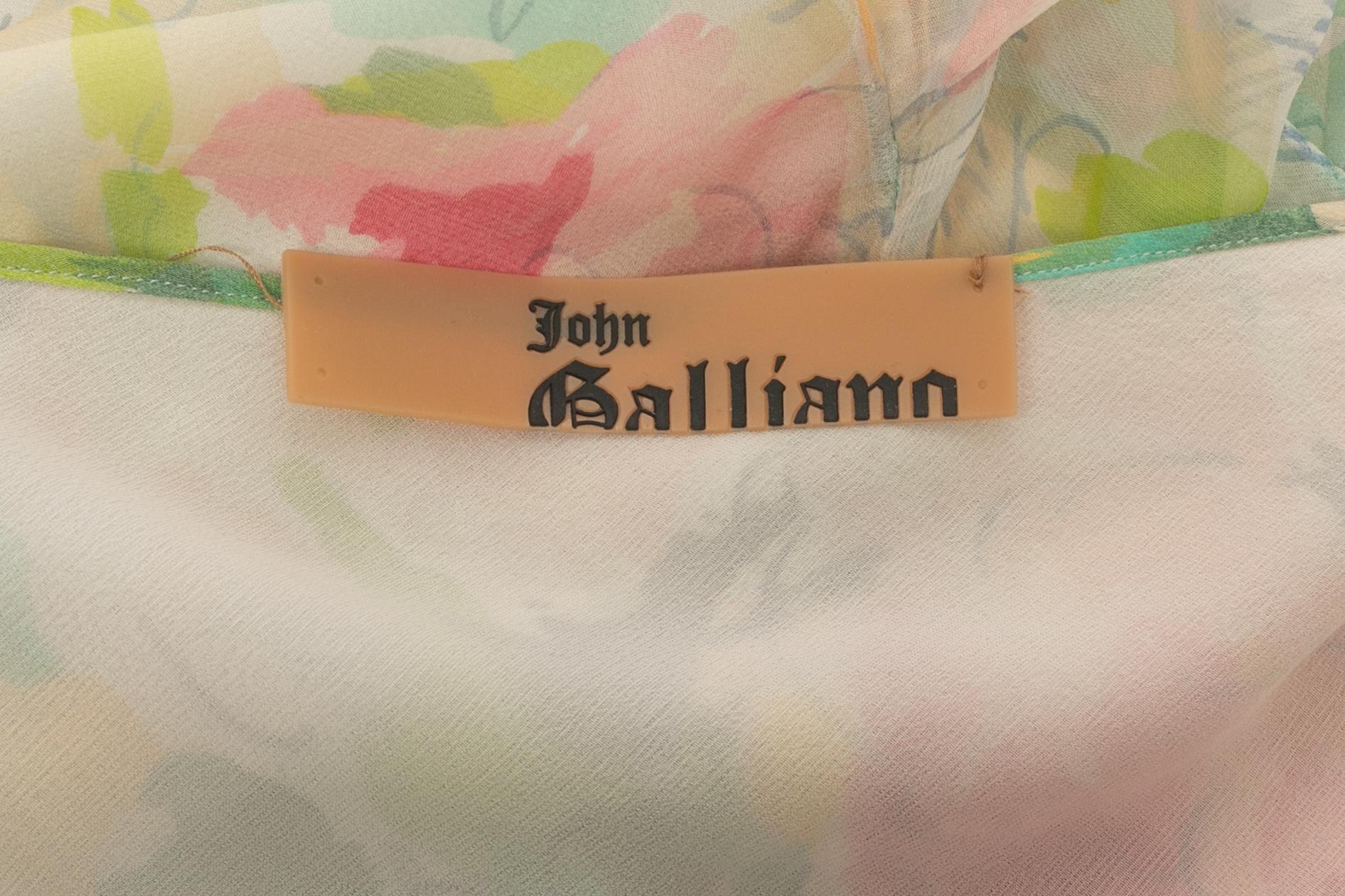 Jupe à fleurs John Galliano en vente 4