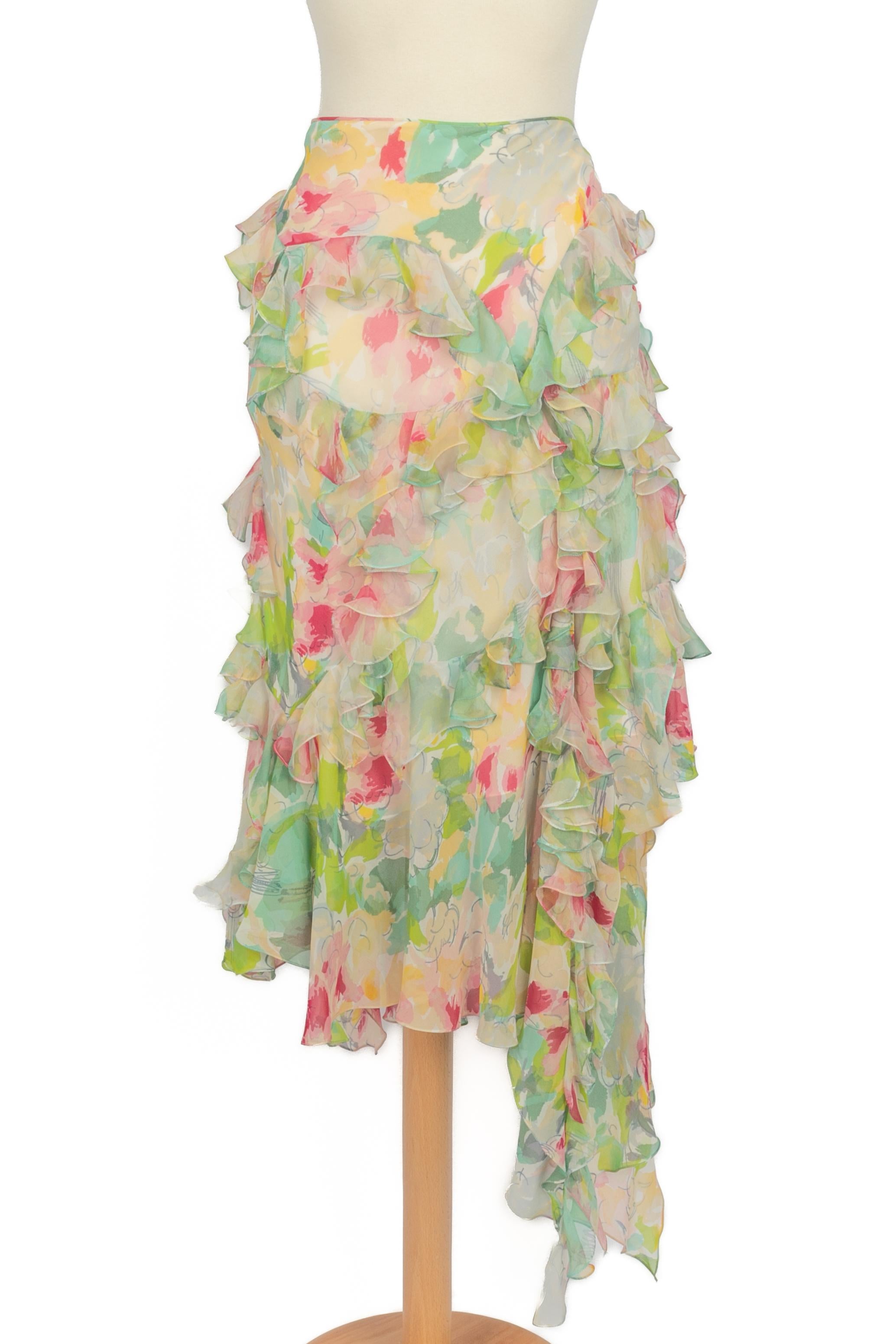 Jupe à fleurs John Galliano en vente