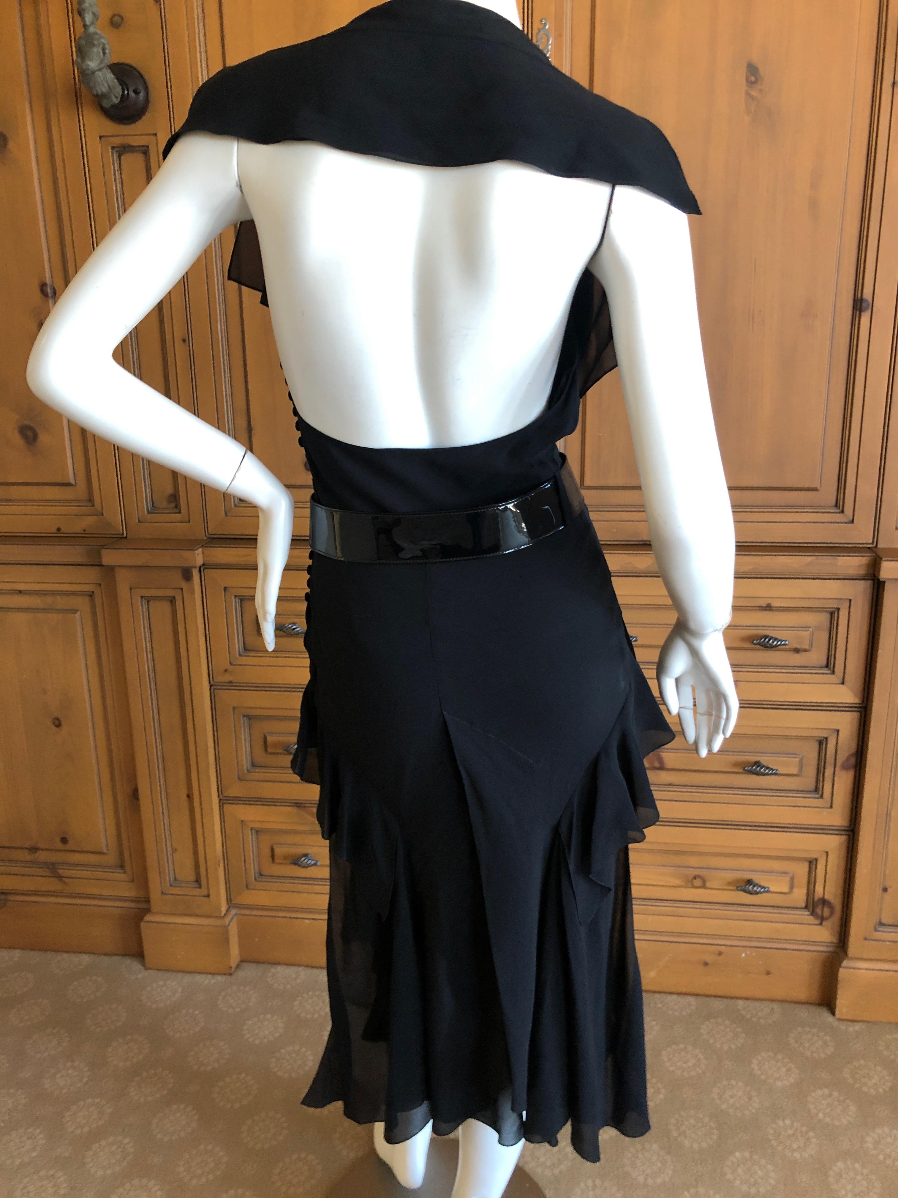 John Galliano for 10 Corso Como 1990's Black Silk Dishabille Backless Slip Dress For Sale 6