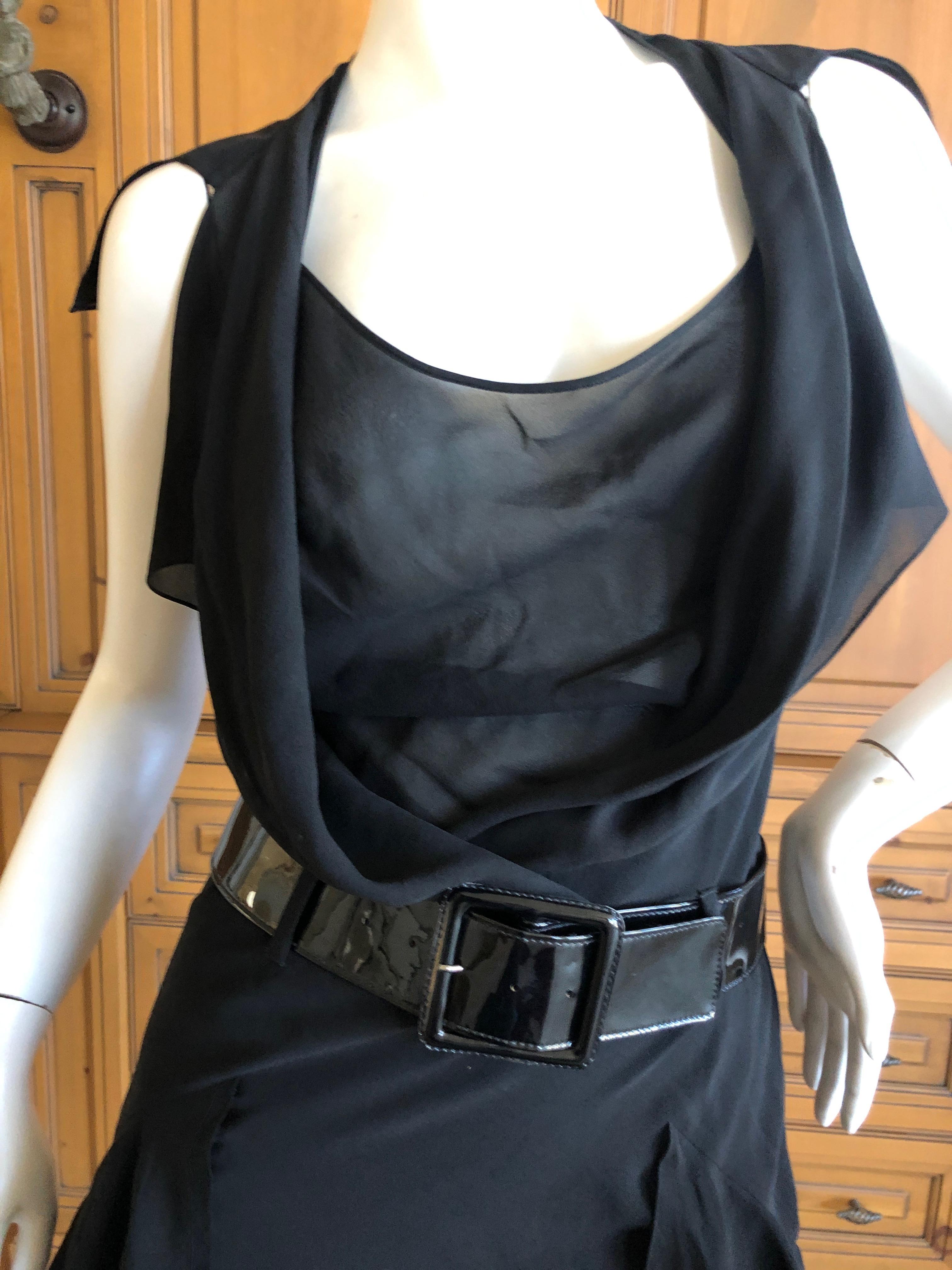John Galliano for 10 Corso Como 1990's Black Silk Dishabille Backless Slip Dress For Sale 2