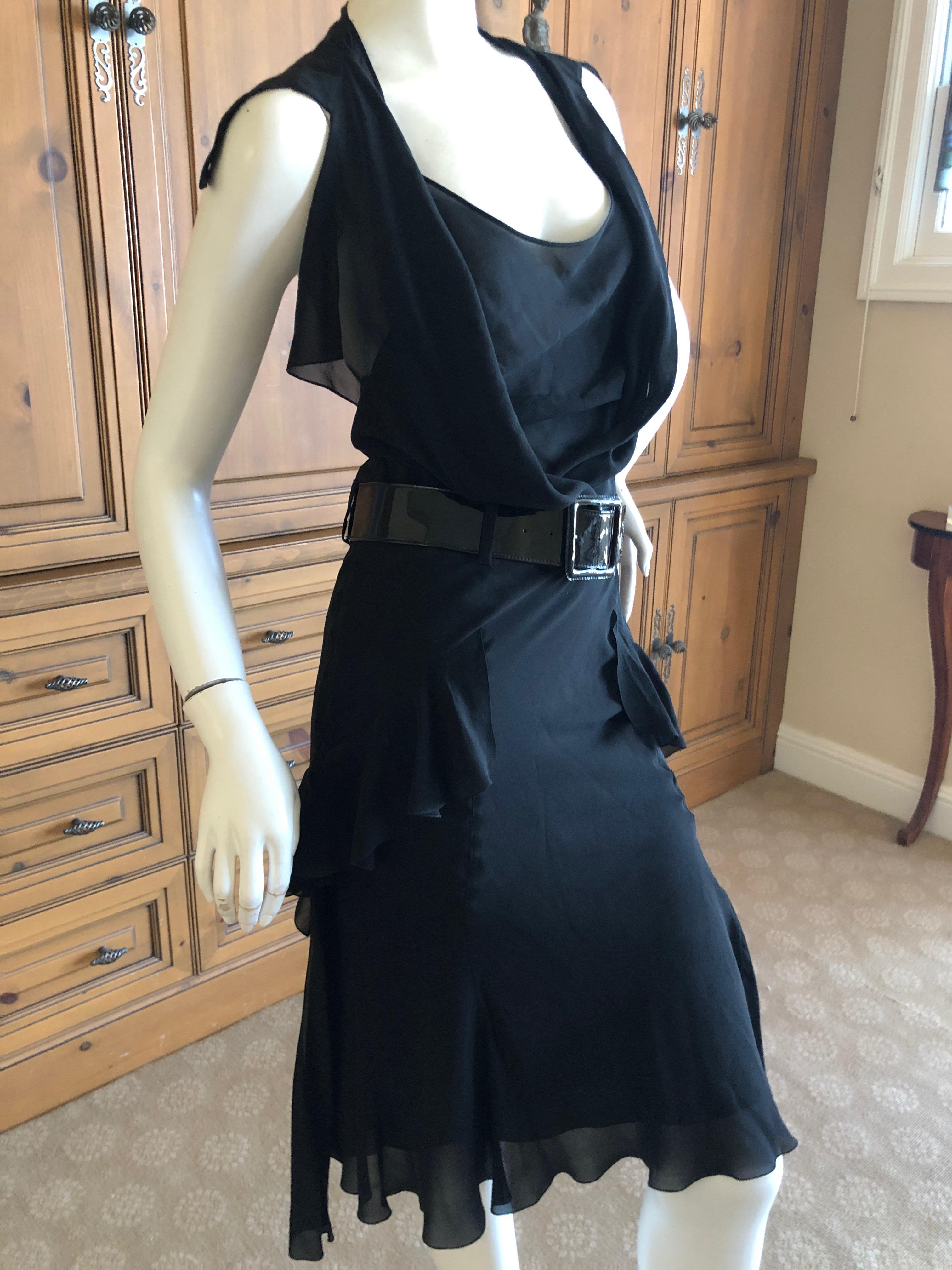 John Galliano for 10 Corso Como 1990's Black Silk Dishabille Backless Slip Dress For Sale 3