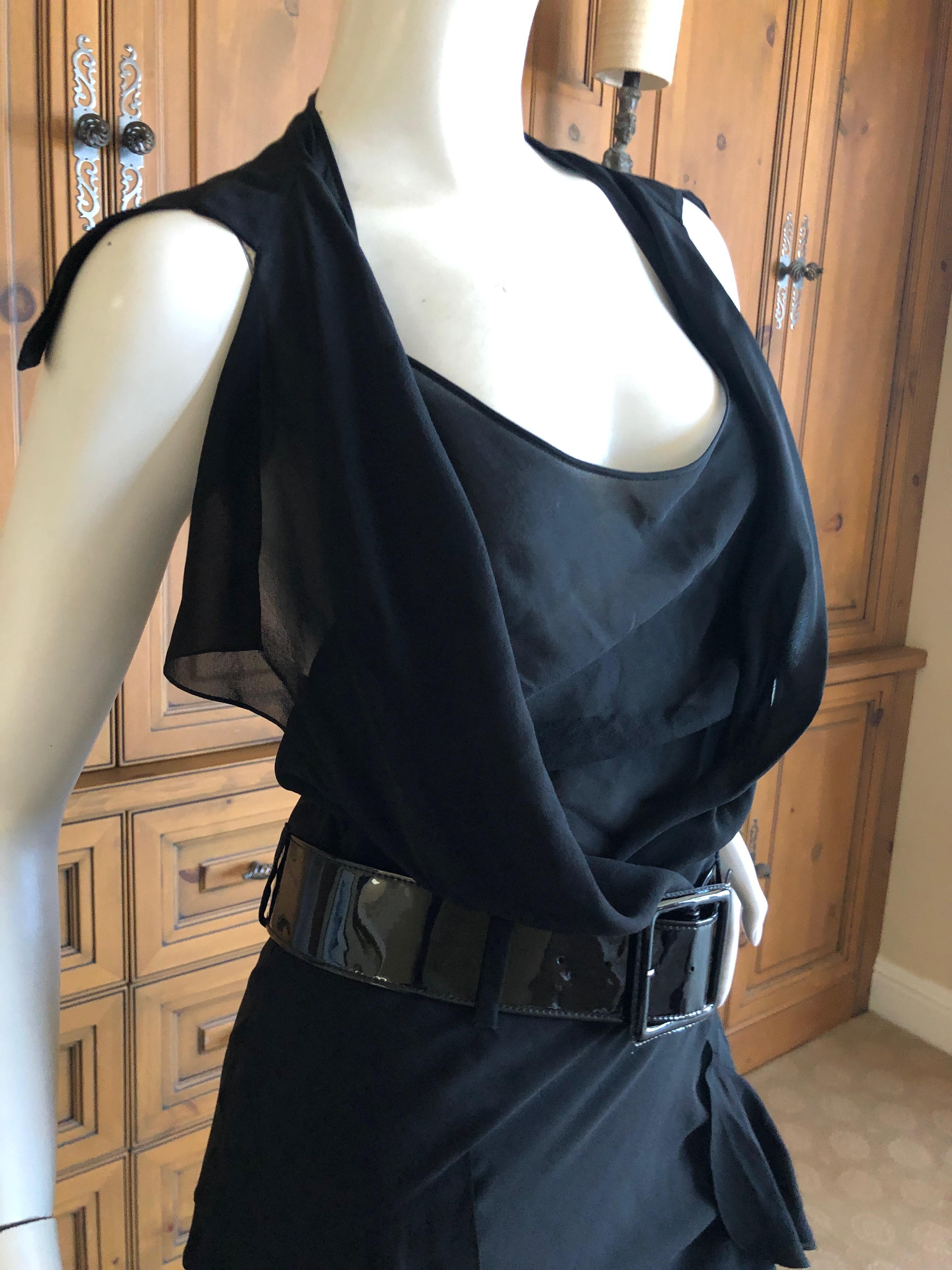 John Galliano for 10 Corso Como 1990's Black Silk Dishabille Backless Slip Dress For Sale 4