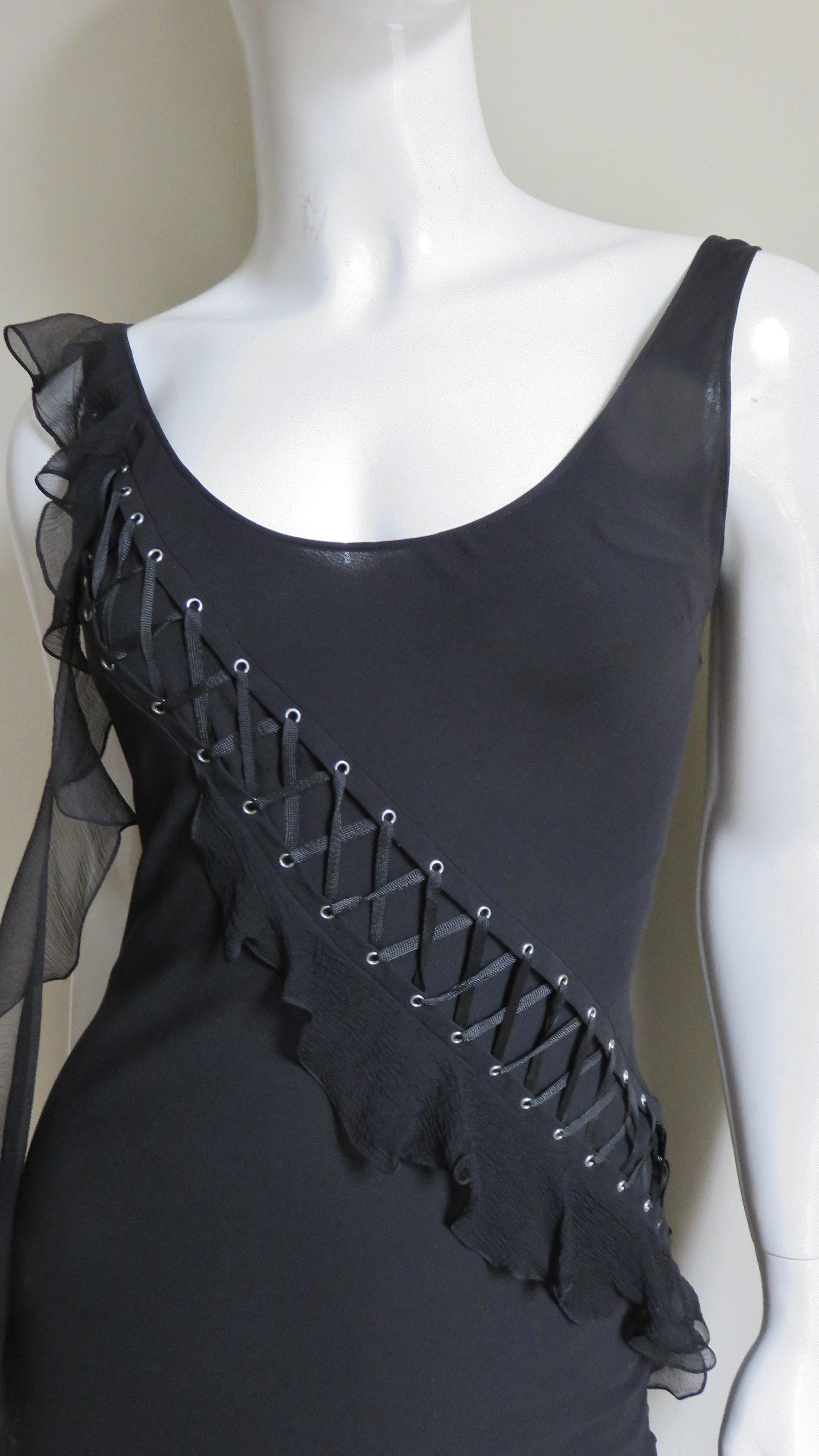 De las mujeres John Galliano for Christian Dior Vestido de encaje de seda en venta