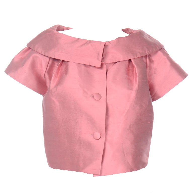 John Galliano for Christian Dior 1960s Inspired Pink 2008 Vintage Jacket Top For Sale 10