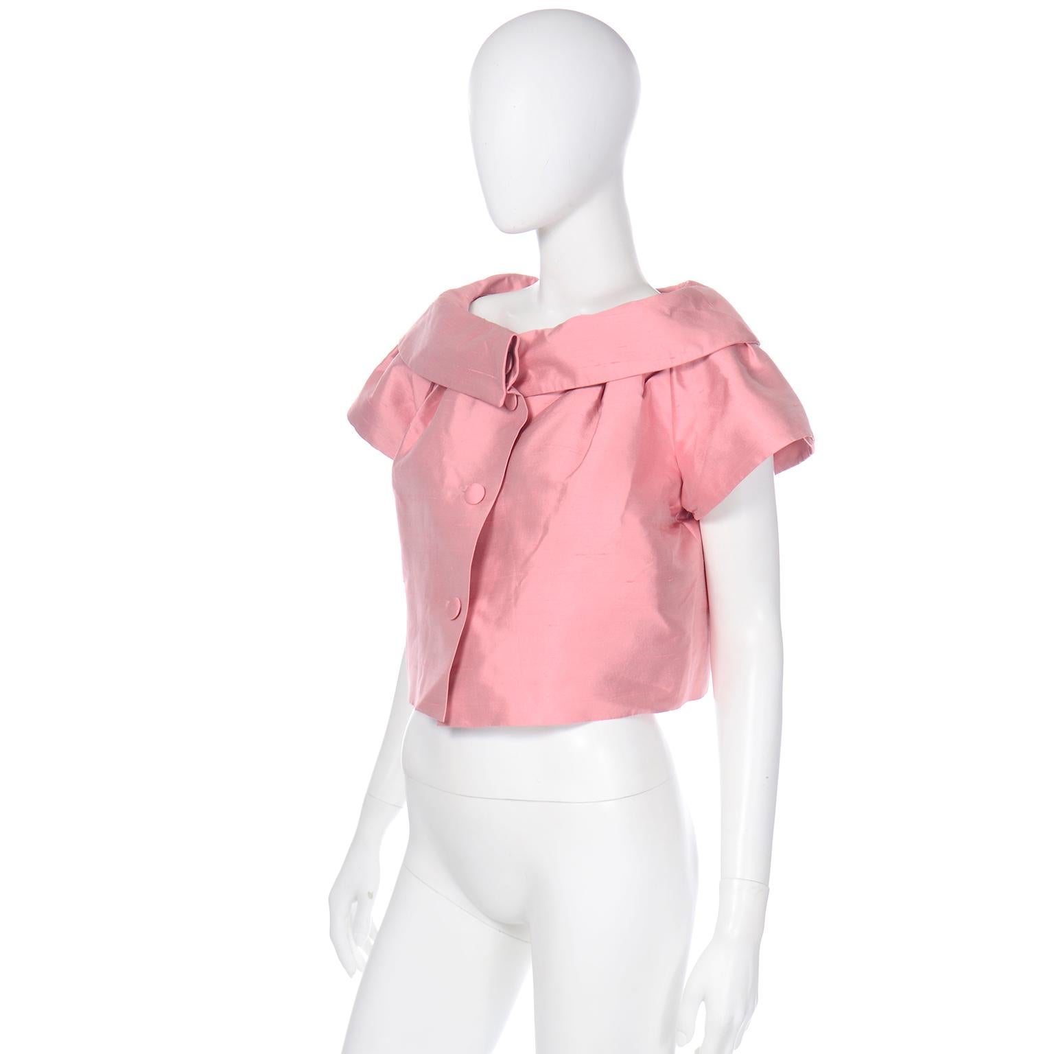 Women's John Galliano for Christian Dior 1960s Inspired Pink 2008 Vintage Jacket Top