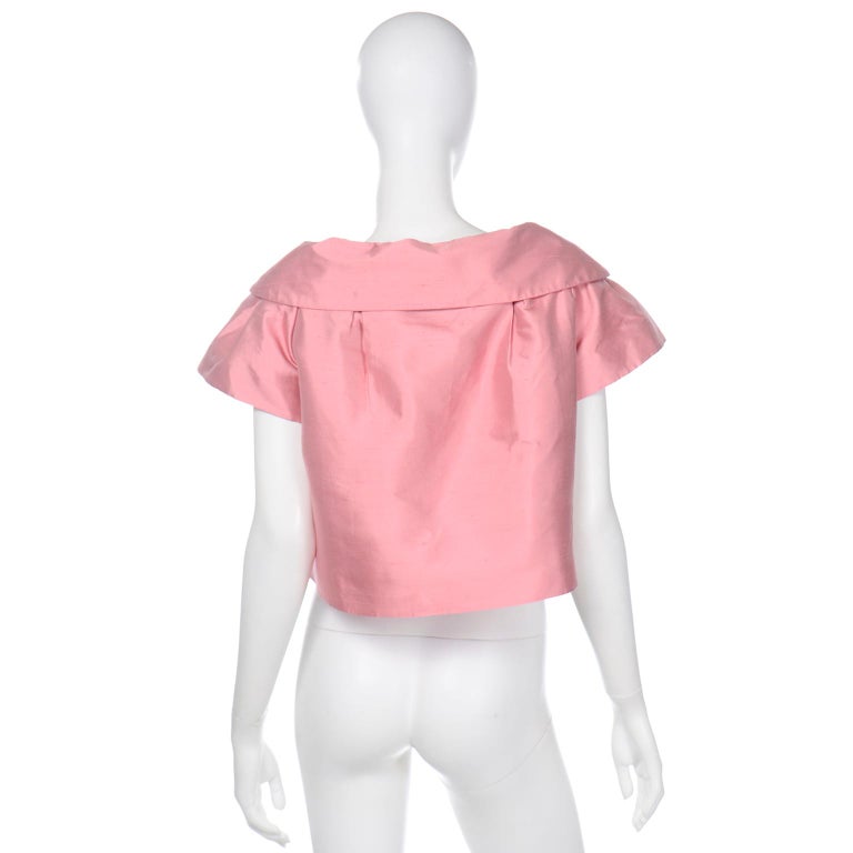 John Galliano for Christian Dior 1960s Inspired Pink 2008 Vintage Jacket Top For Sale 2