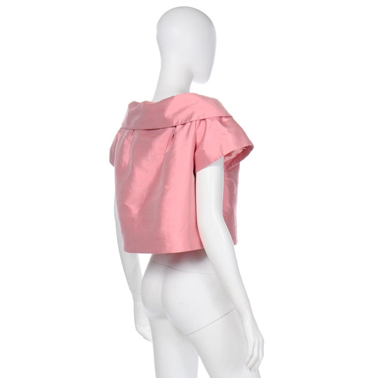 John Galliano for Christian Dior 1960s Inspired Pink 2008 Vintage Jacket Top For Sale 3