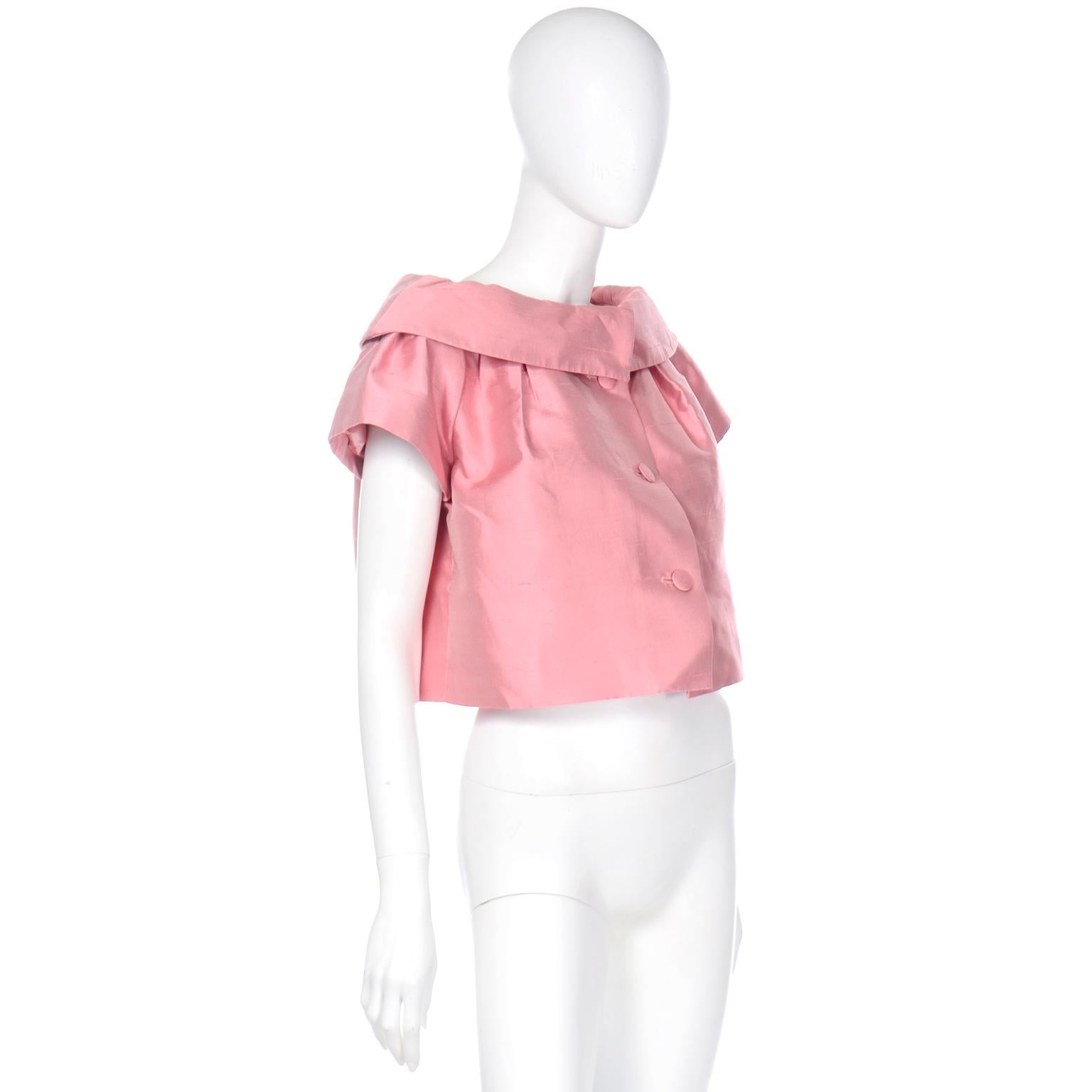 John Galliano for Christian Dior 1960s Inspired Pink 2008 Vintage Jacket Top 4
