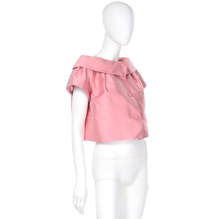 John Galliano for Christian Dior 1960s Inspired Pink 2008 Vintage Jacket Top For Sale 4