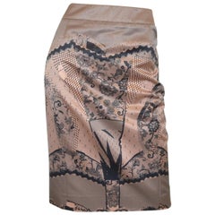 John Galliano for Christian Dior 2006 Lace Print Skirt