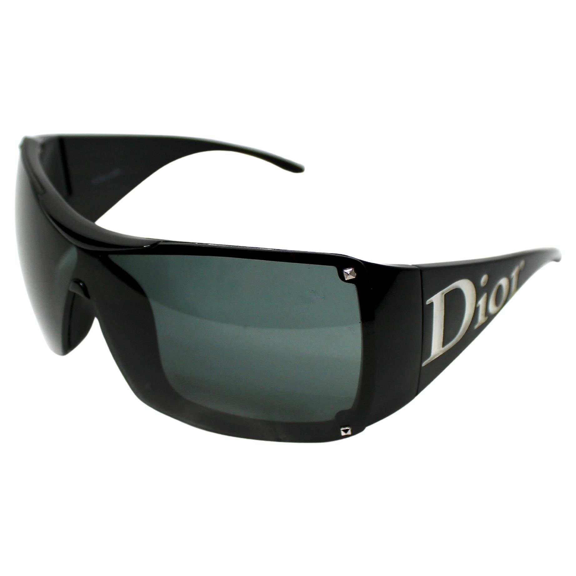 John Galliano for Christian Dior Acetate Overshine Shield Sunglasses circa Y2K For Sale