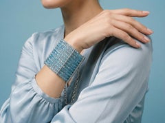 John Galliano for Christian Dior Baby Blue Masai Bracelet Paris 1999