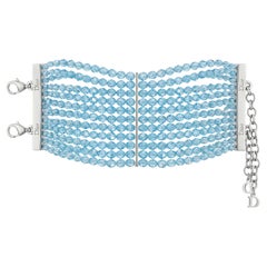 John Galliano for Christian Dior Baby Blue Masai Bracelet Paris 1999