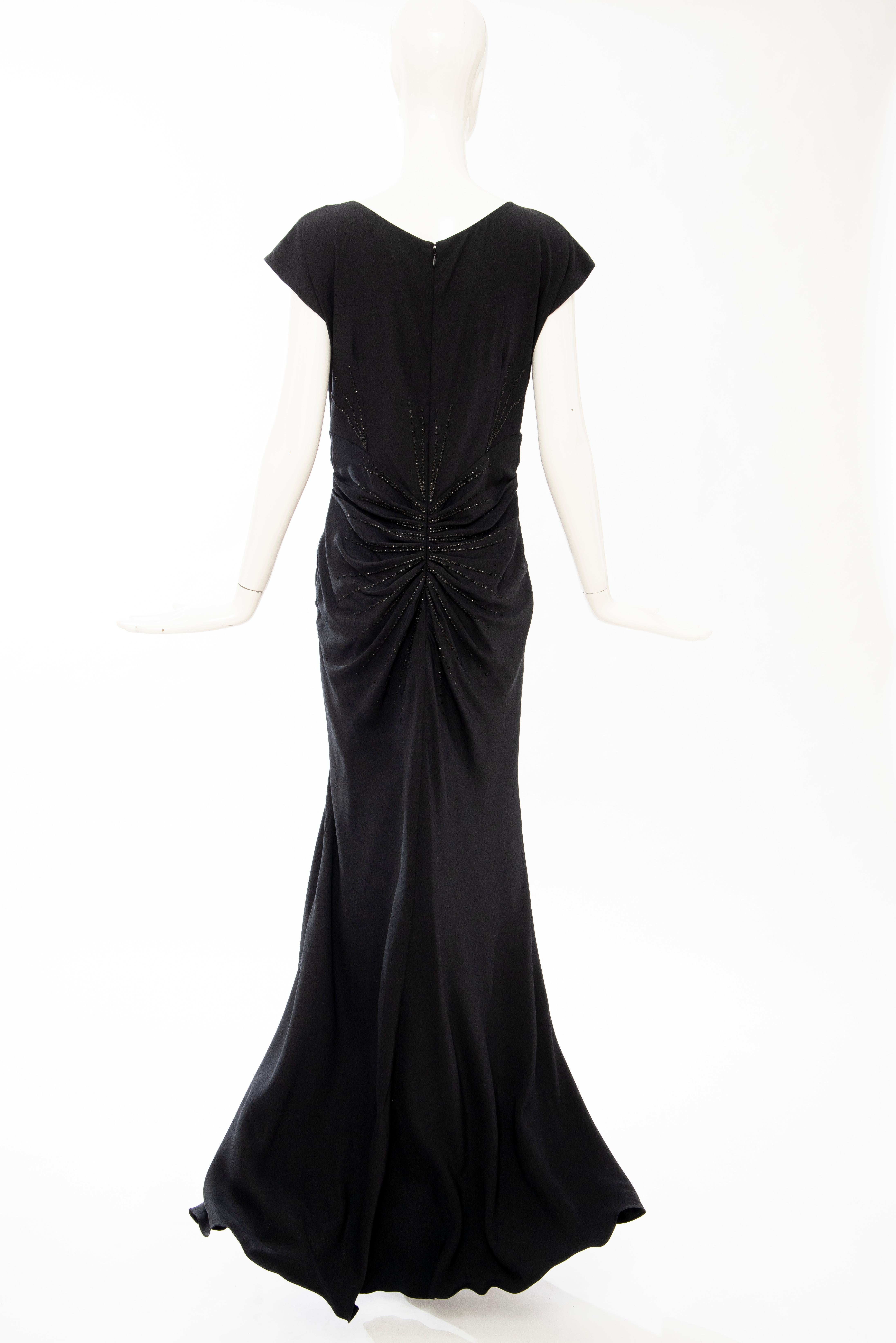John Galliano for Christian Dior Black Embroidered Evening Dress, Spring 2008 5