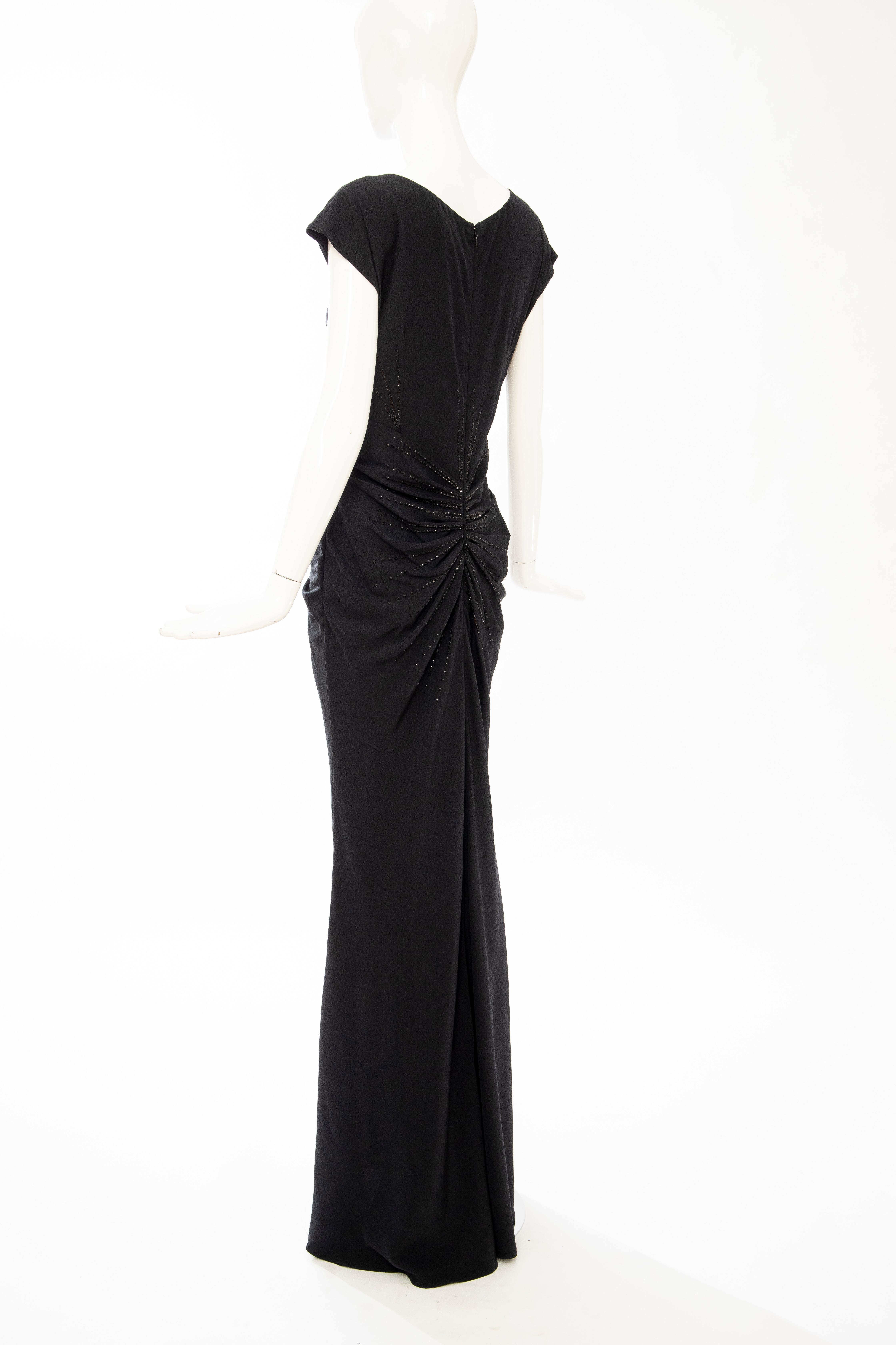 John Galliano for Christian Dior Black Embroidered Evening Dress, Spring 2008 7
