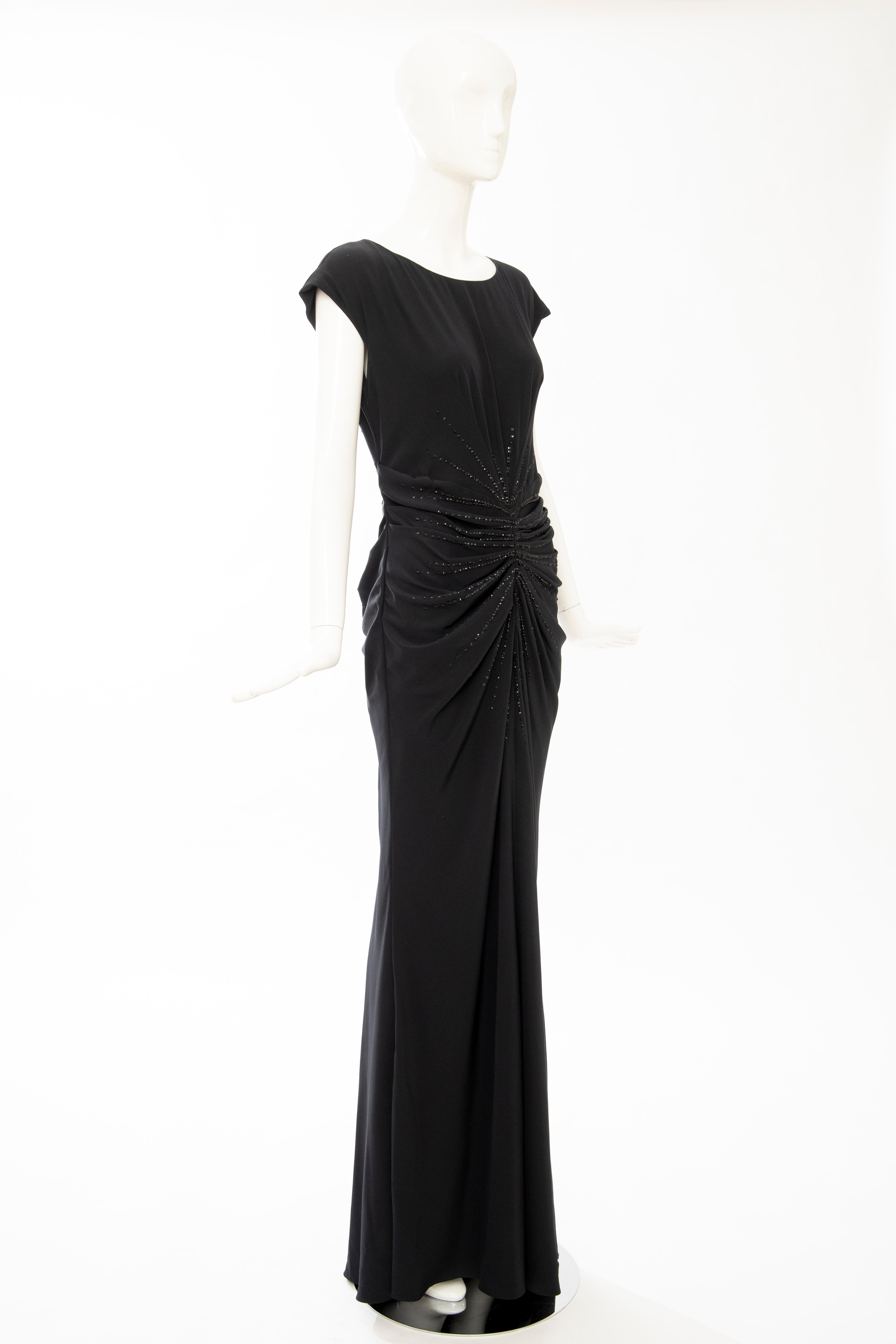 Women's John Galliano for Christian Dior Black Embroidered Evening Dress, Spring 2008